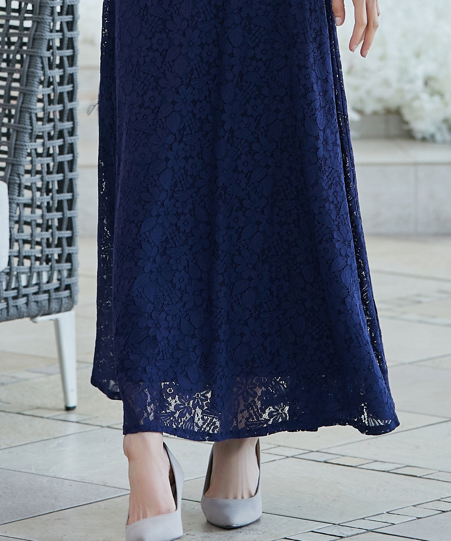 総レースロングスカート【結婚式】【パーティー】【フォーマル】【セレモニー】cy11001