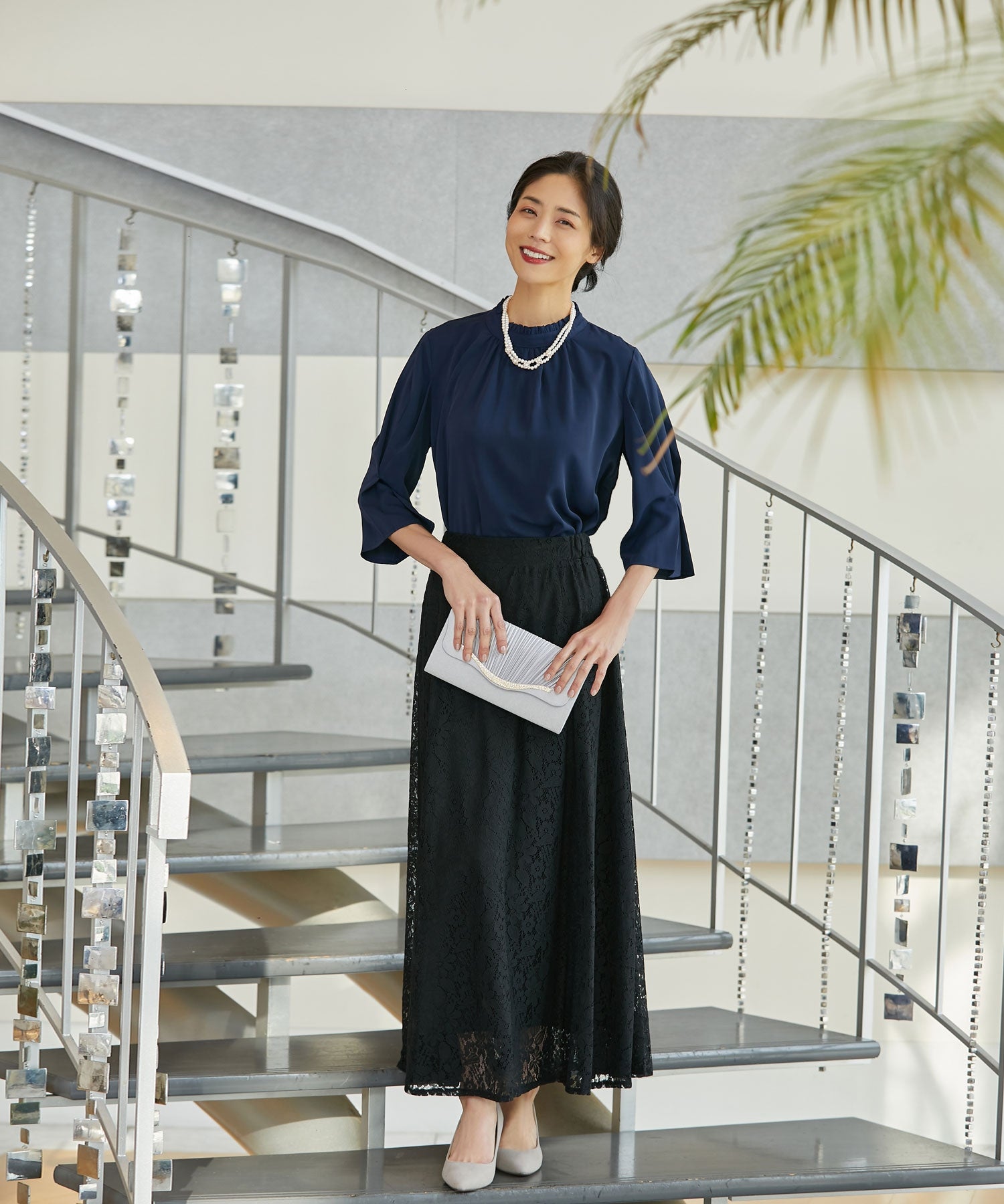 総レースロングスカート【結婚式】【パーティー】【フォーマル】【セレモニー】cy11001