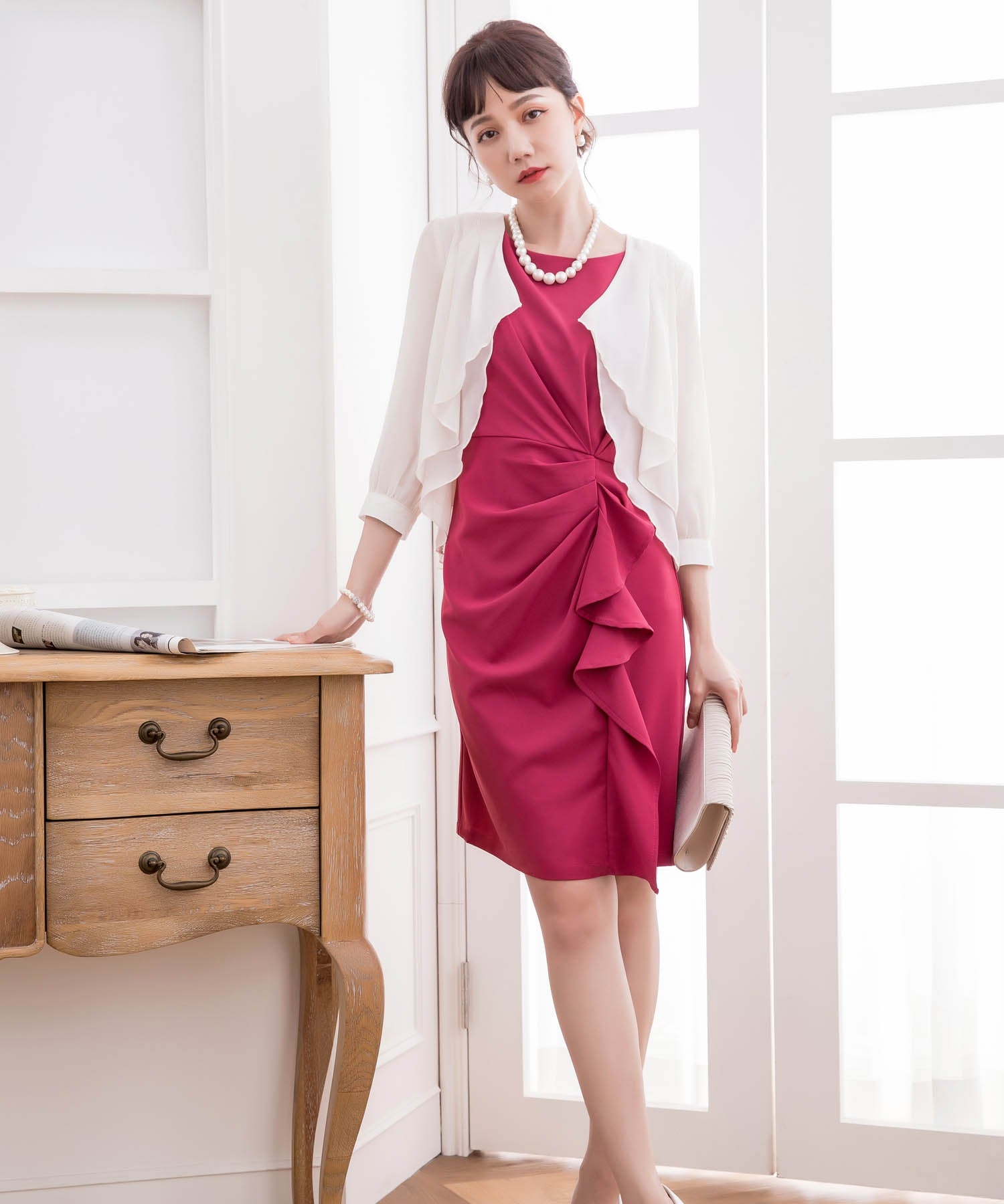薄手シフォンパーティーボレロcy3391