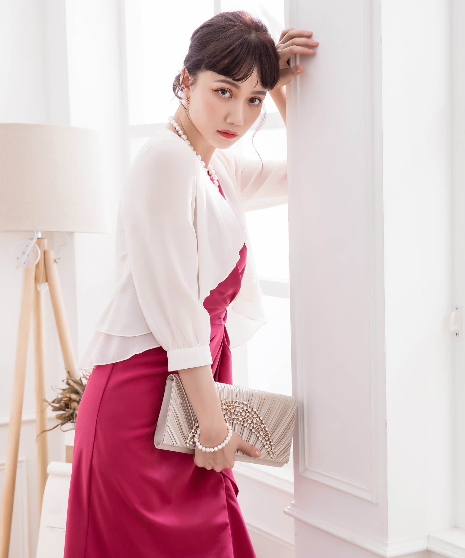 薄手シフォンパーティーボレロcy3391