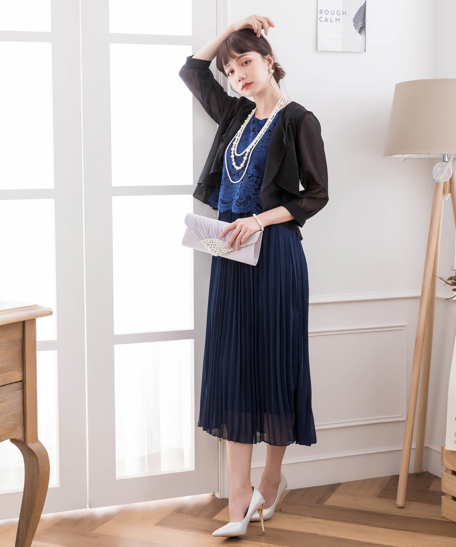 薄手シフォンパーティーボレロcy3391
