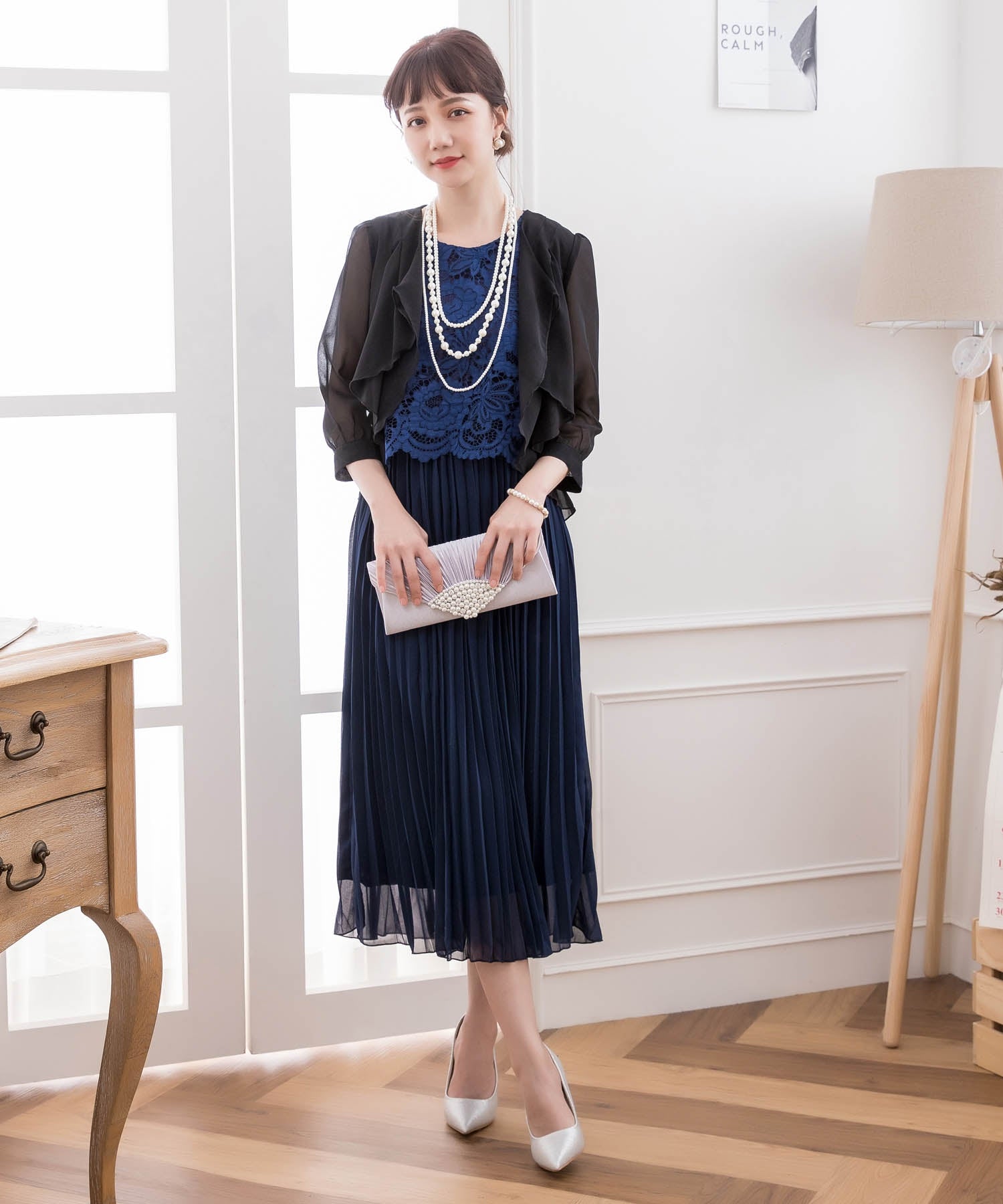 薄手シフォンパーティーボレロcy3391
