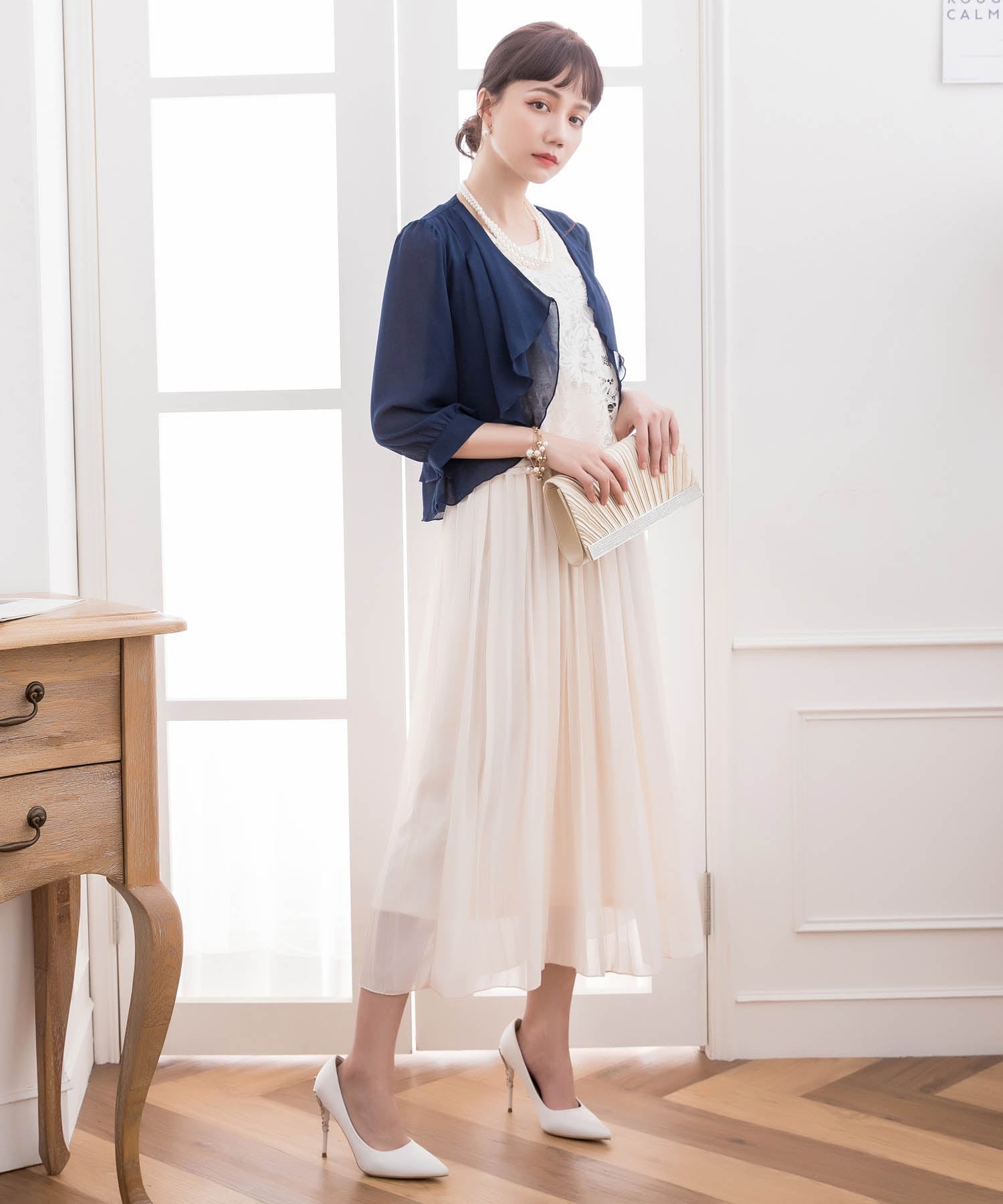 薄手シフォンパーティーボレロcy3391
