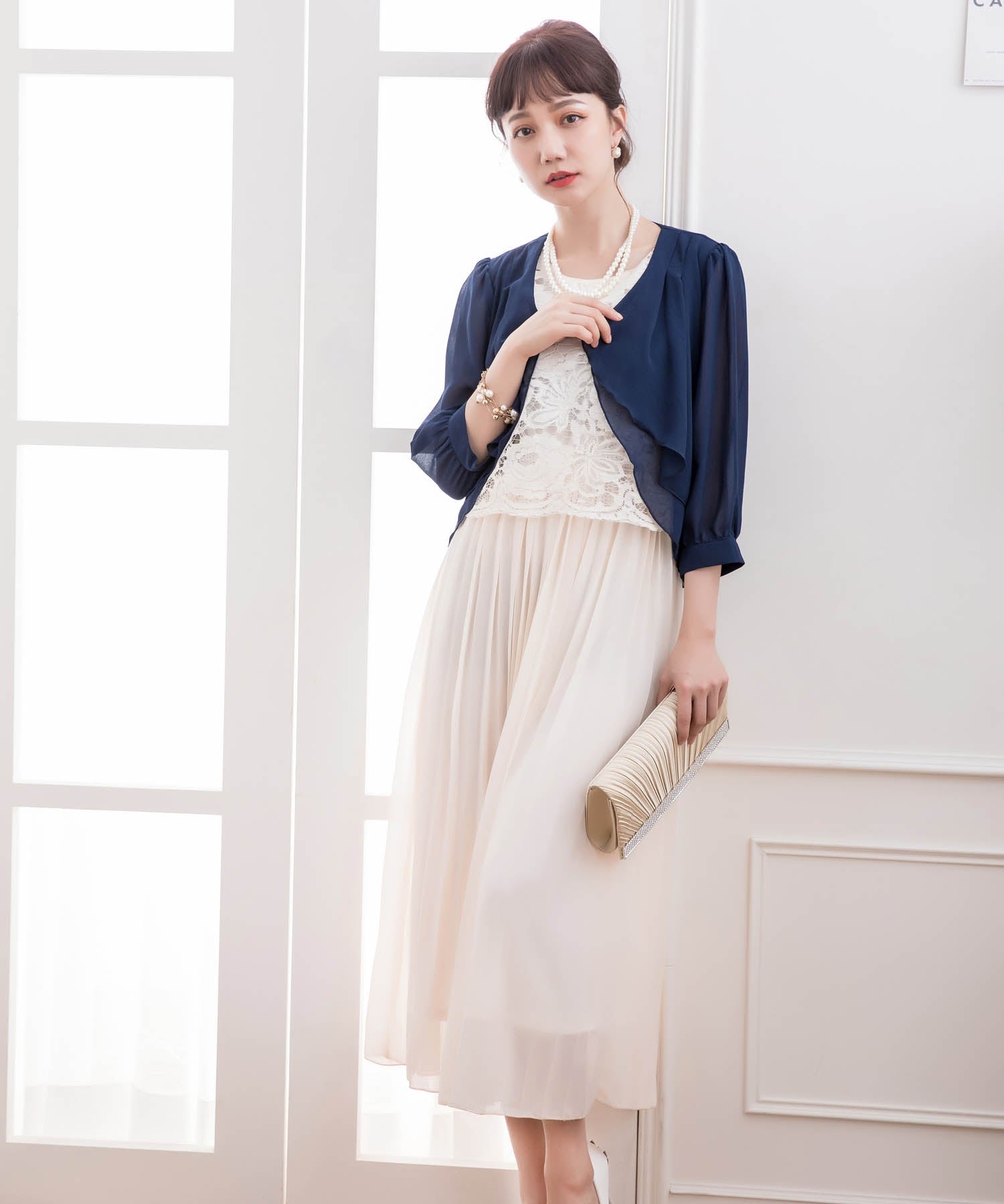 薄手シフォンパーティーボレロcy3391