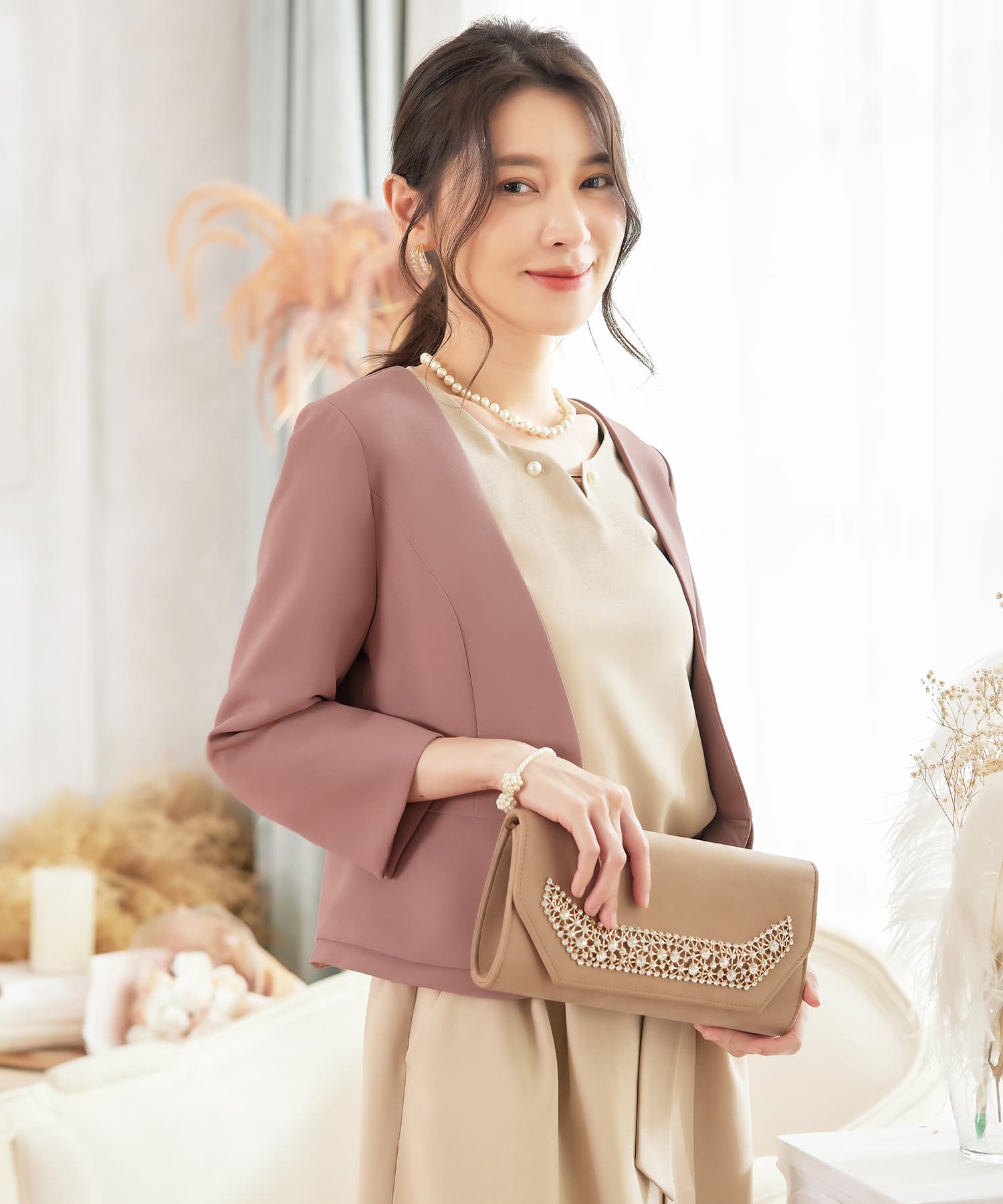 ぺプラジャケット風パーティーボレロcy88150