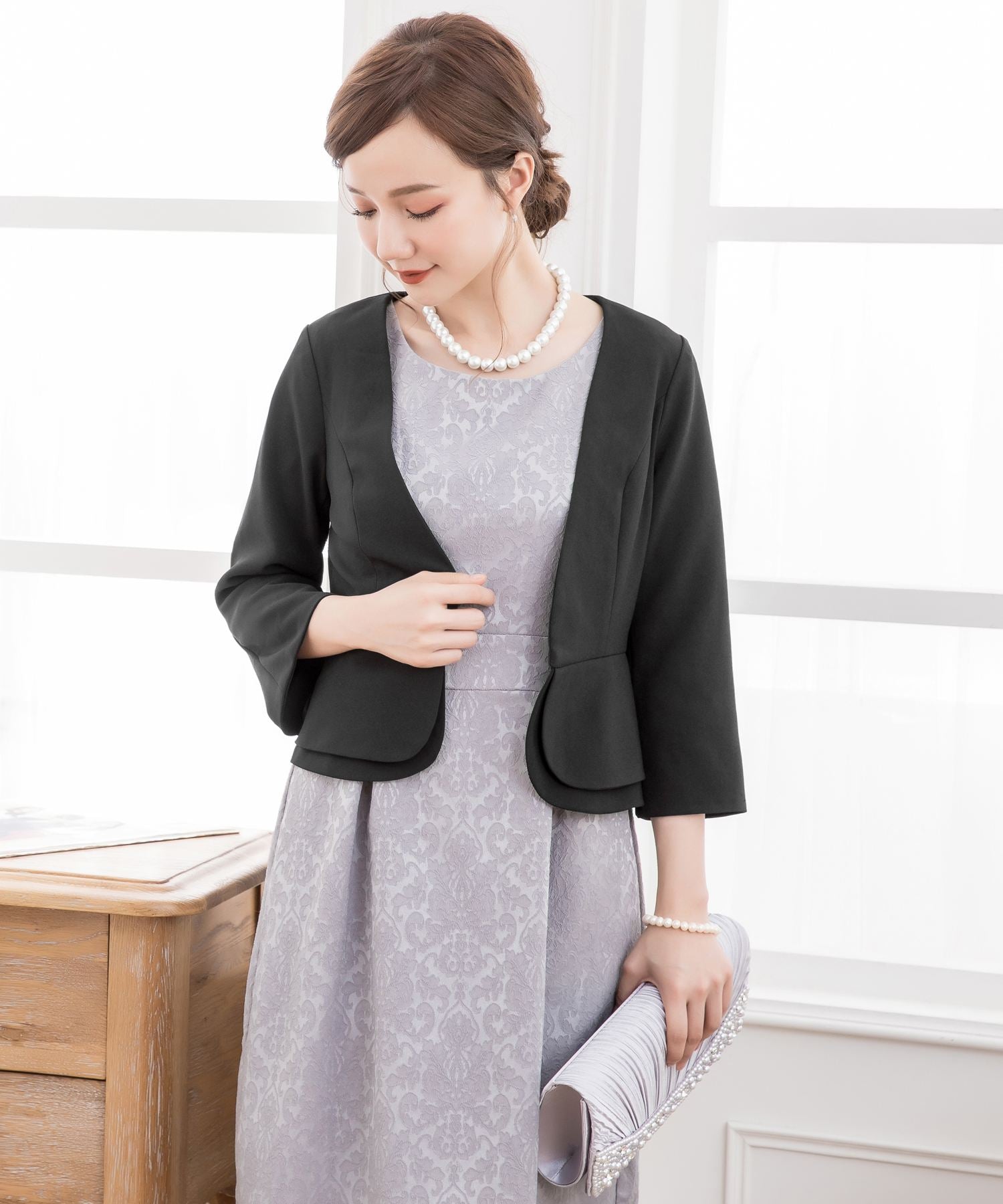 ぺプラジャケット風パーティーボレロcy88150