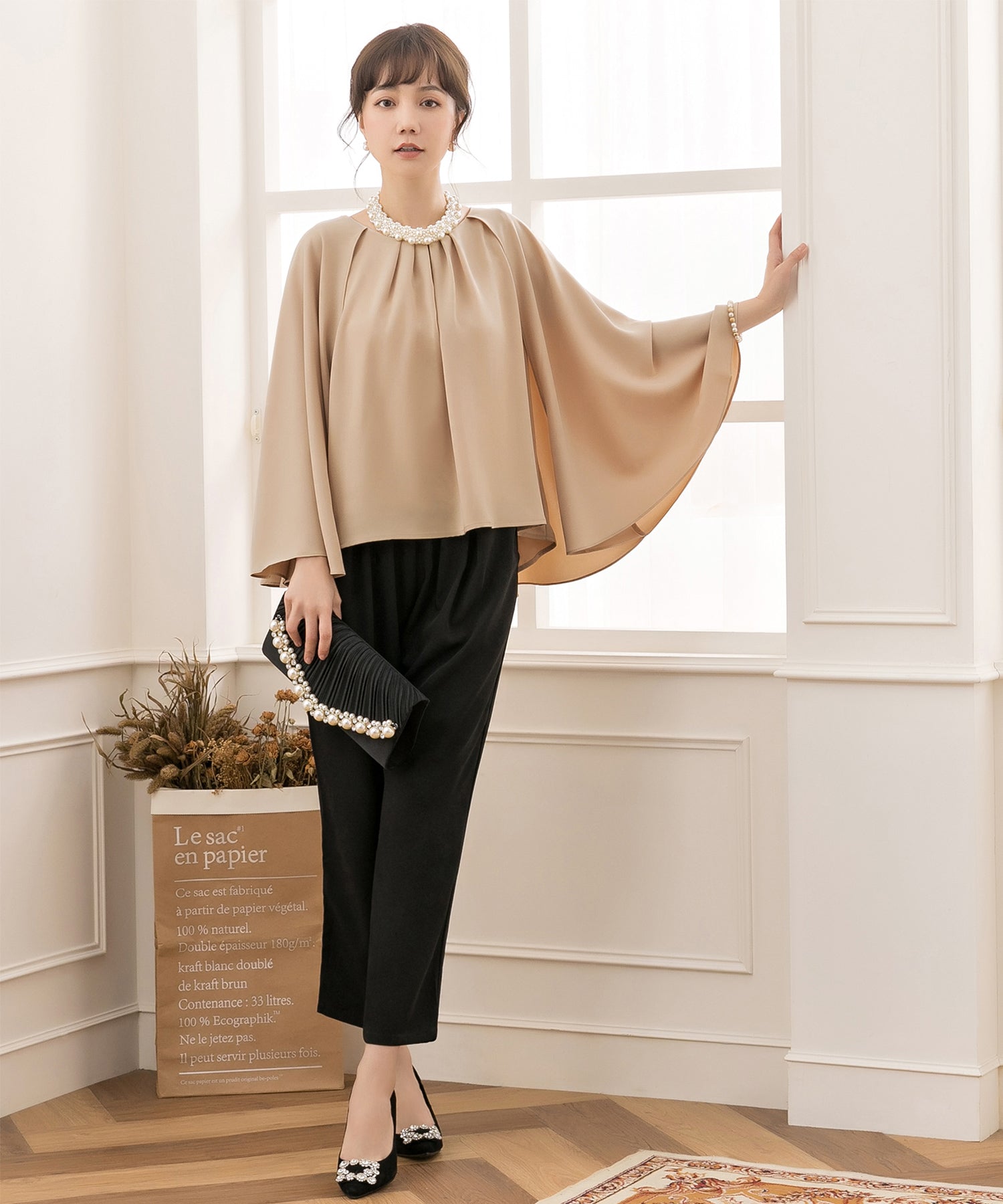 3WAYパンツドレスcy88151-s-beige