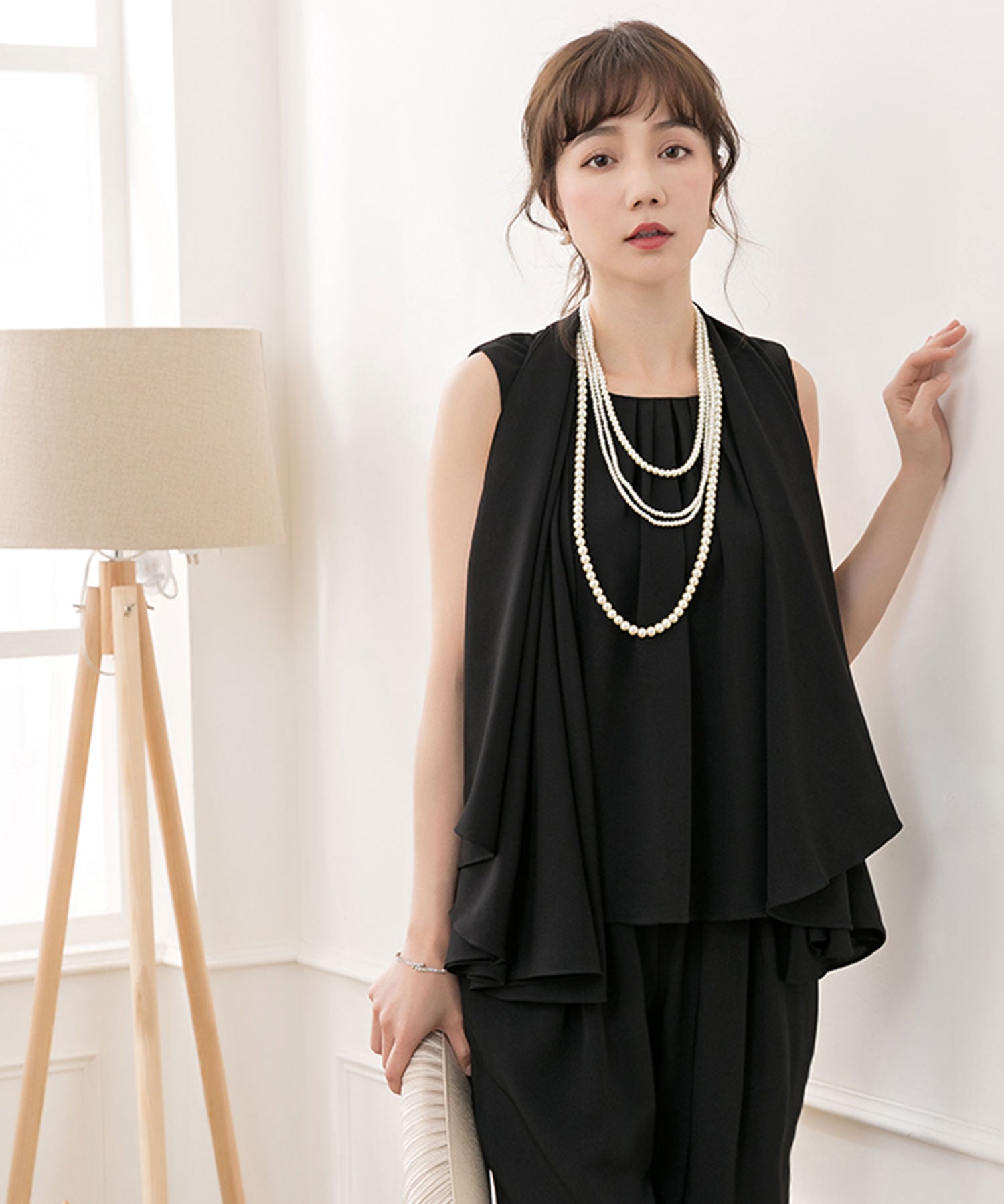 3WAYパンツドレスcy88151 ブラック