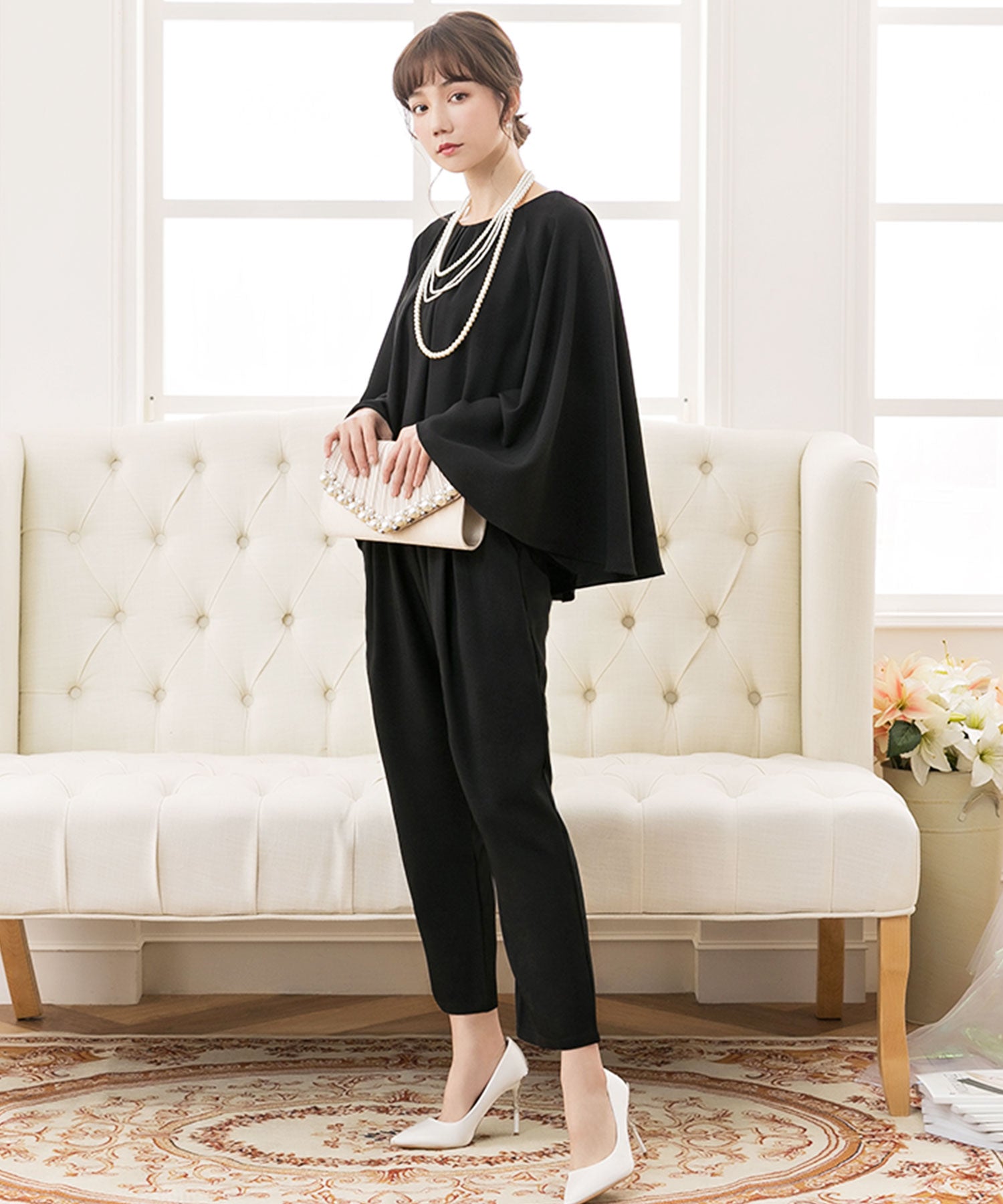 3WAYパンツドレスcy88151 ブラック