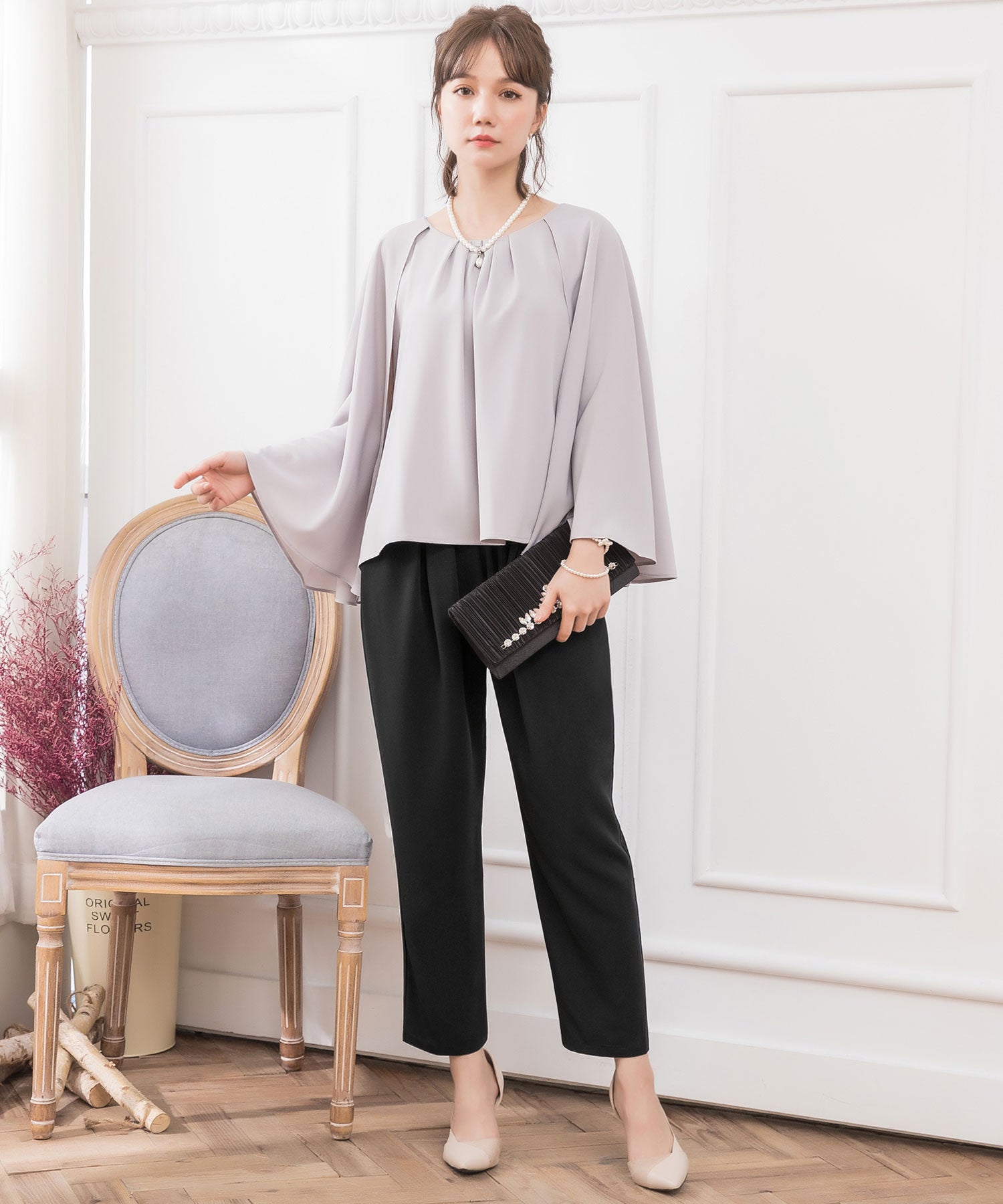 3WAYパンツドレスcy88151 グレー