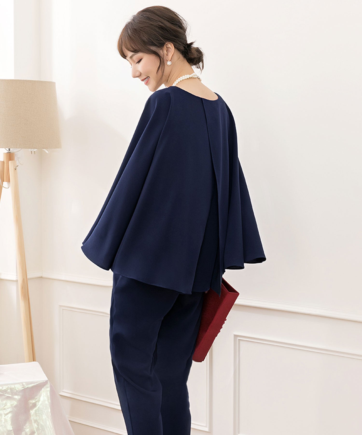 3WAYパンツドレスcy88151 ネイビー