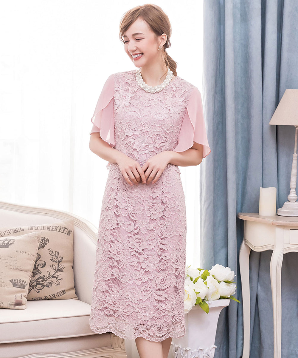 CELFORD パーティードレス Mサイズ ピンク XSサイズあり【ROBE de FLEURS/ローブドフルール】ストーン
