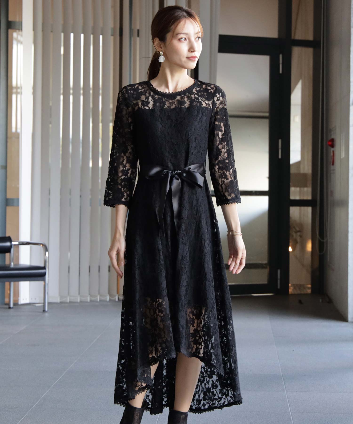 総レースワンピースドレス・結婚式ワンピース・お呼ばれパーティードレスcy88215