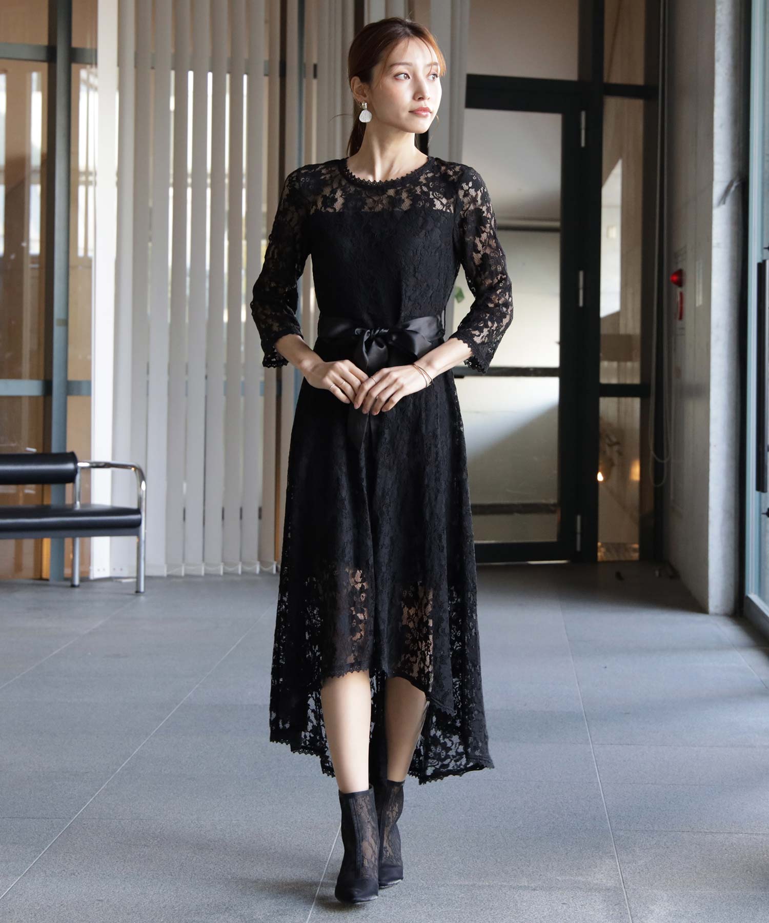 総レースワンピースドレス・結婚式ワンピース・お呼ばれパーティードレスcy88215