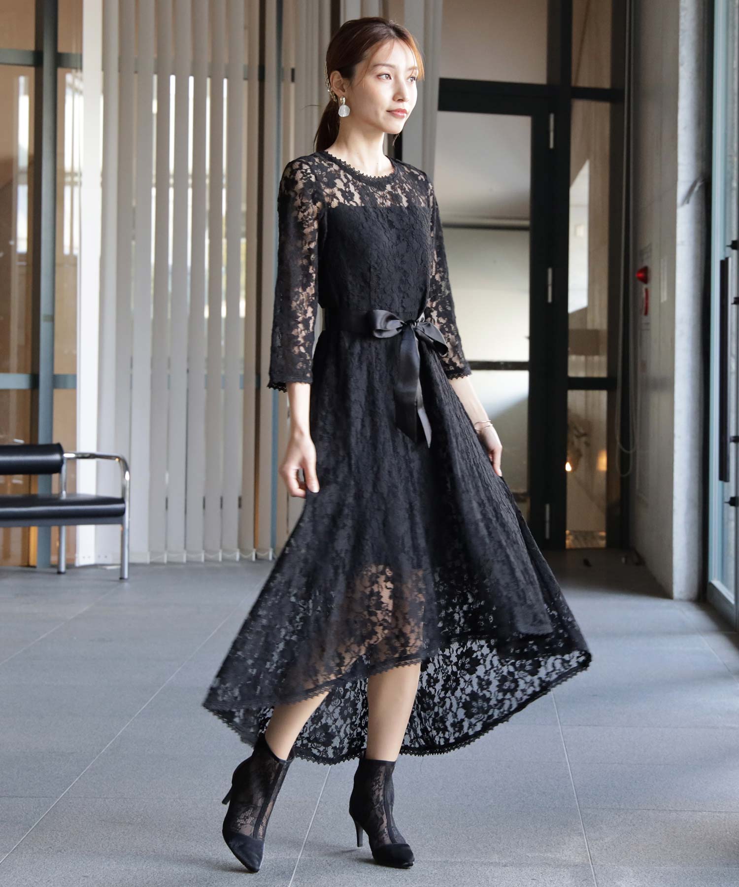 総レースワンピースドレス・結婚式ワンピース・お呼ばれパーティードレスcy88215