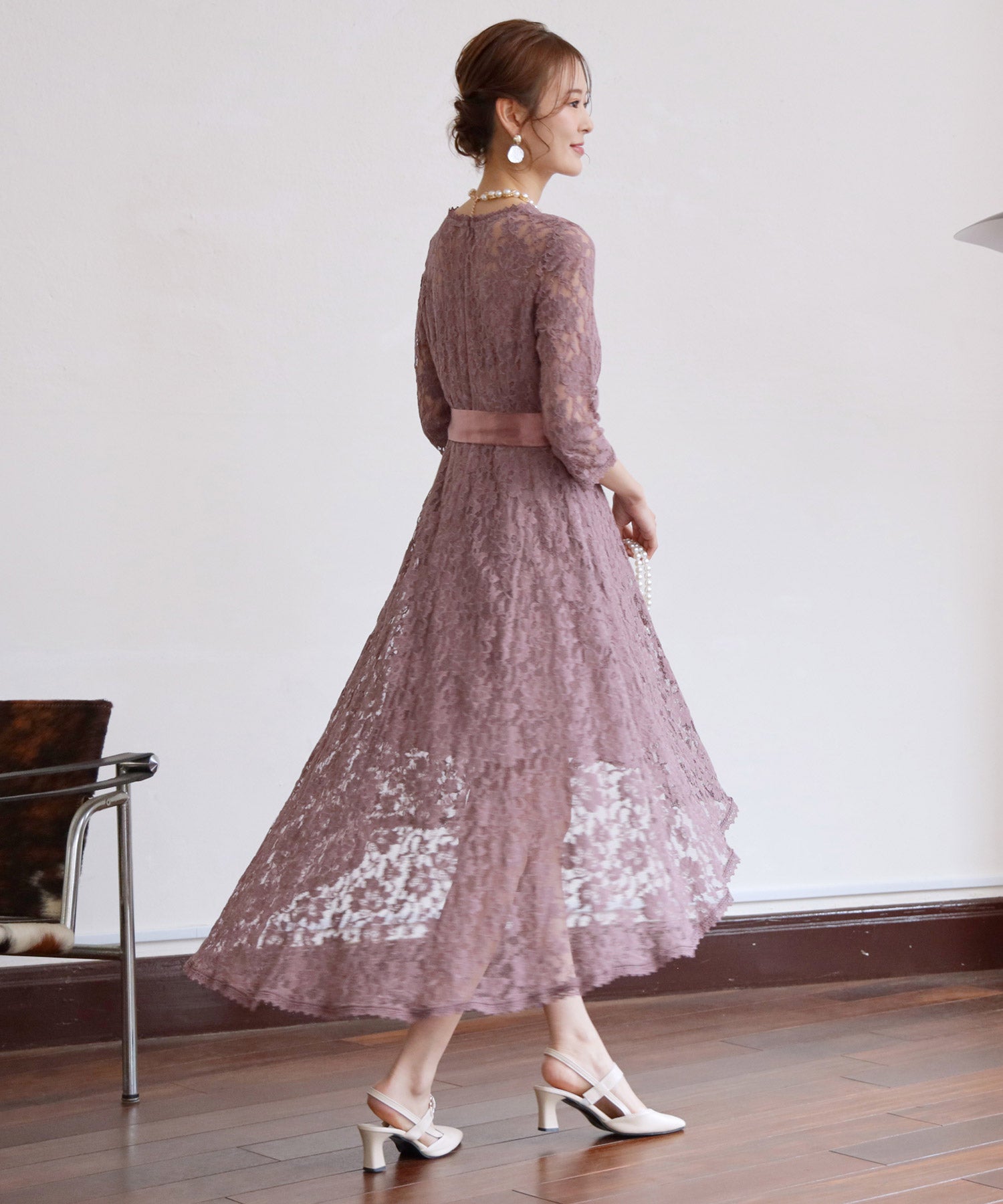 総レースワンピースドレス・結婚式ワンピース・お呼ばれパーティードレスcy88215