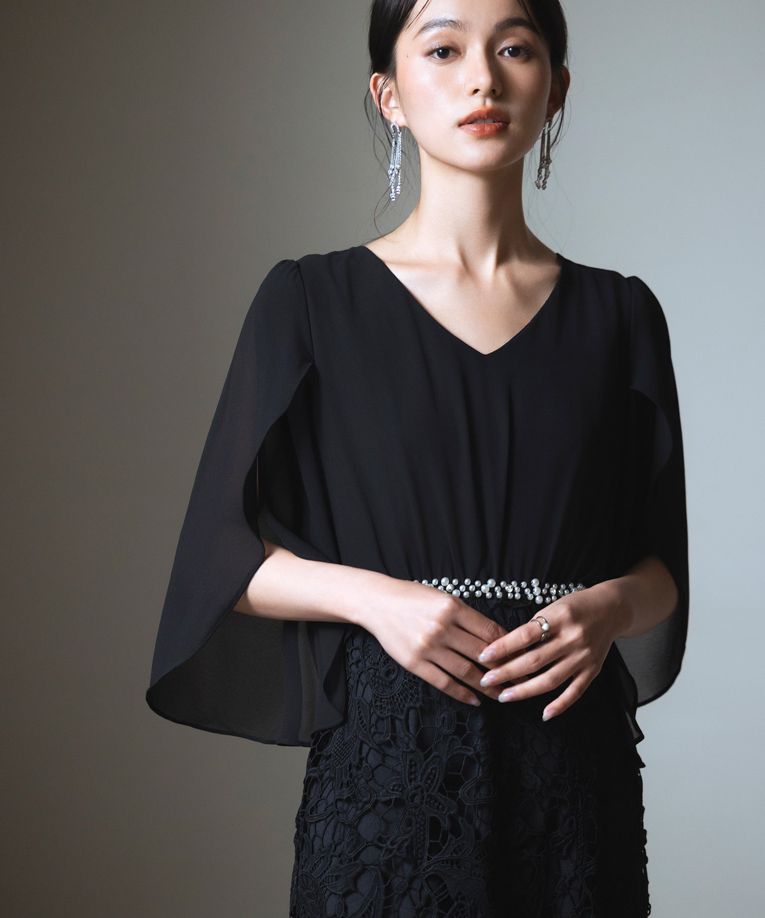 結婚式 ワンピース パーティー ドレス お呼ばれ 二次会 袖あり cy88262