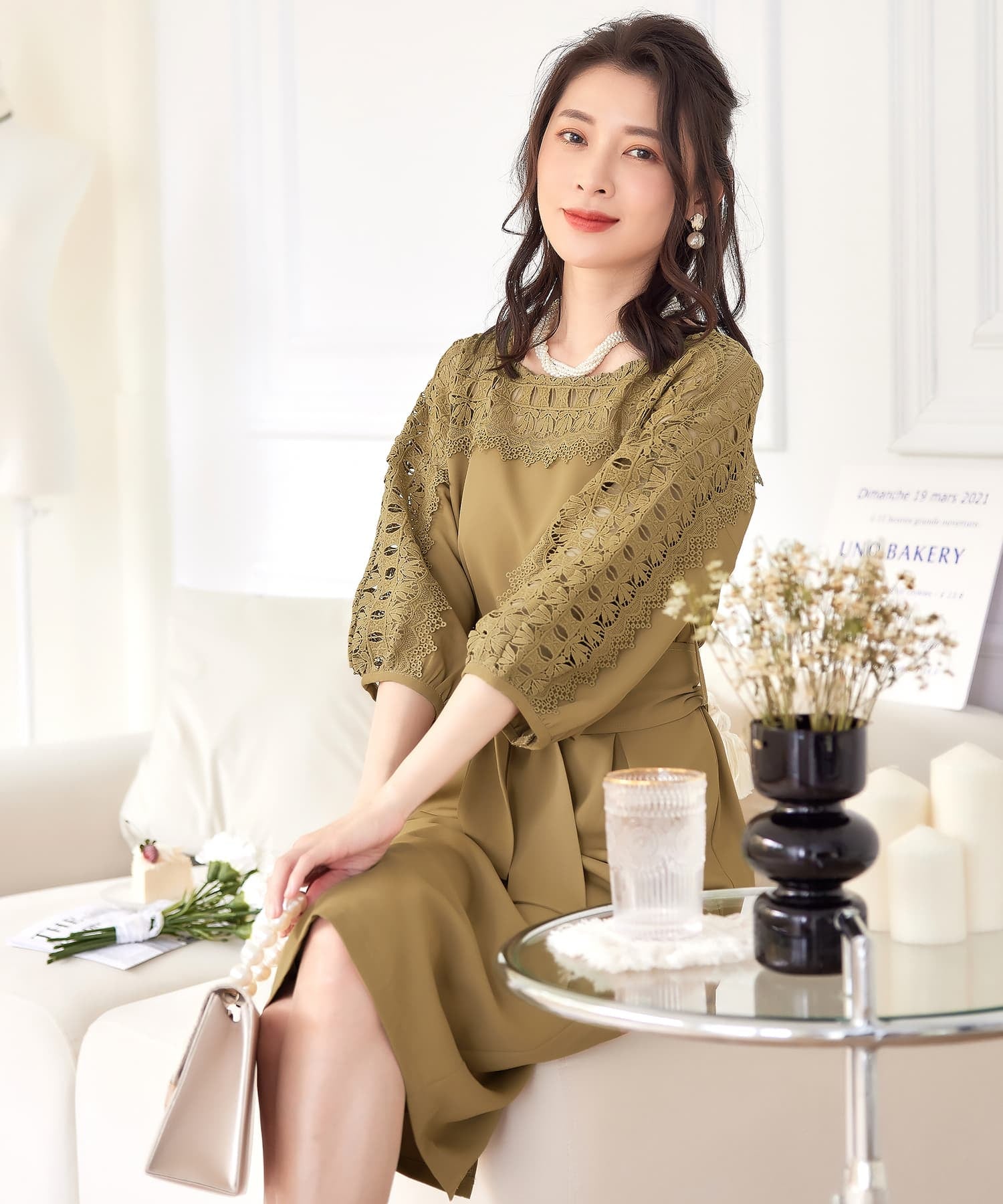ワンピース パーティー ドレス ビックリボン お呼ばれ 結婚式 cy88525