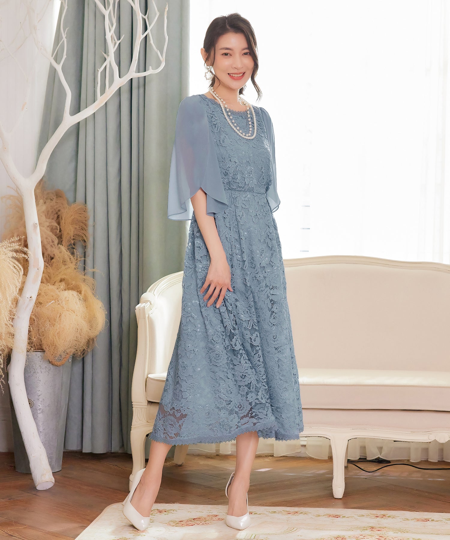 フォーマルドレス　ビームスデザイン　120 水色 ドレス フォーマルワンピース フォーマルドレス パーティードレス