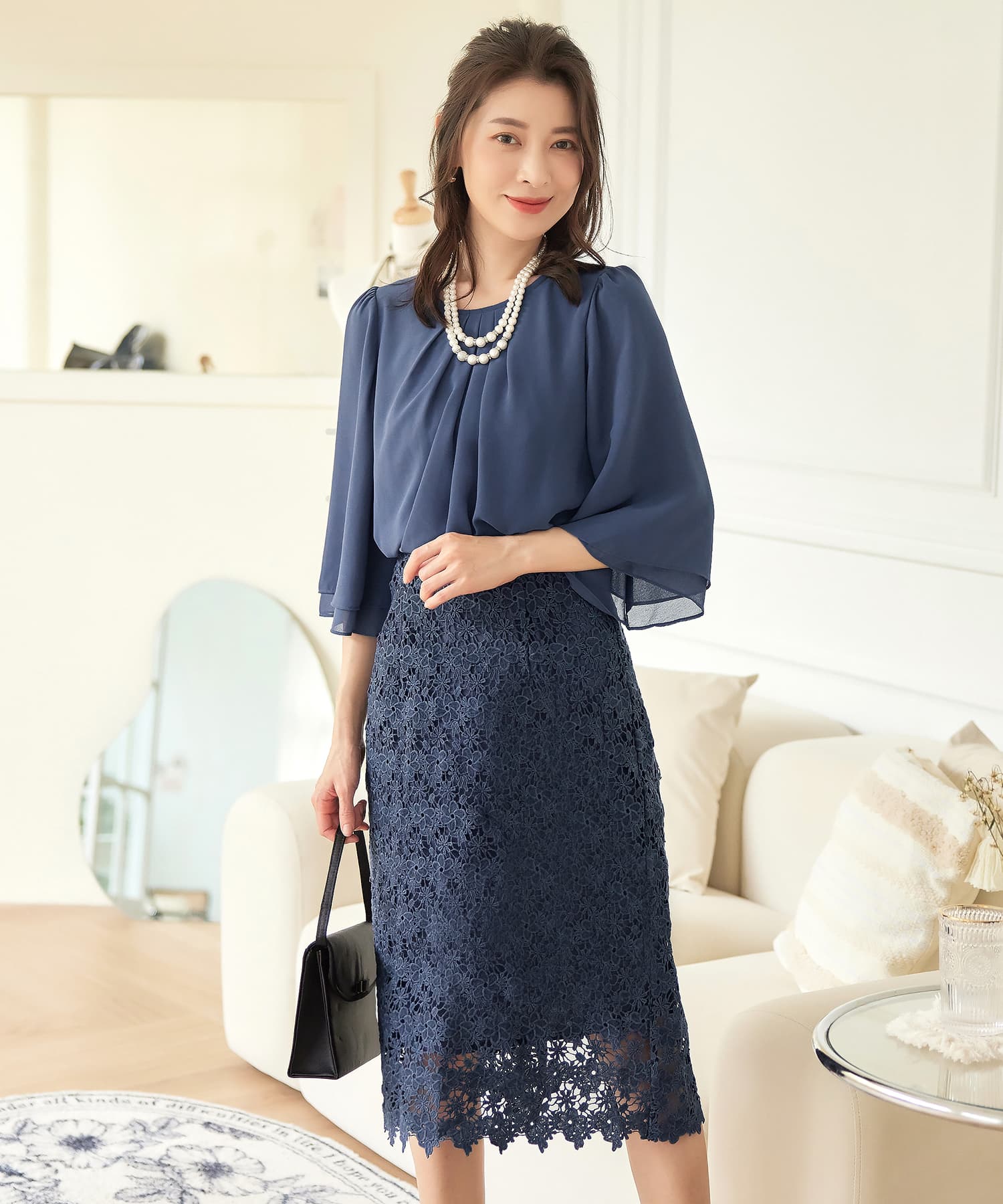 ワンピース ドレス パーティー オフィス 結婚式 シフォン レース パーティードレスcy88538-102-164