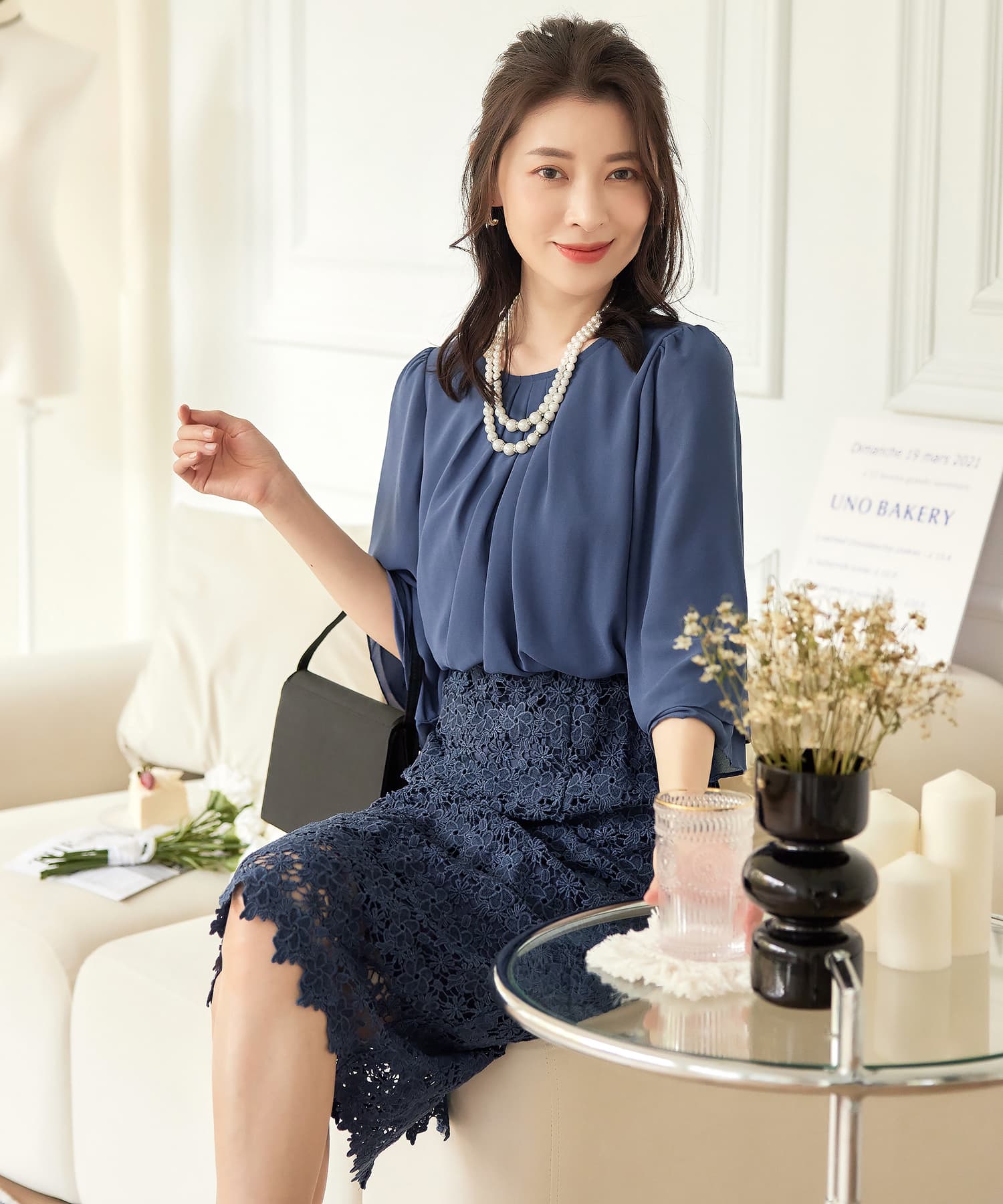 ワンピース ドレス パーティー オフィス 結婚式 シフォン レース パーティードレスcy88538