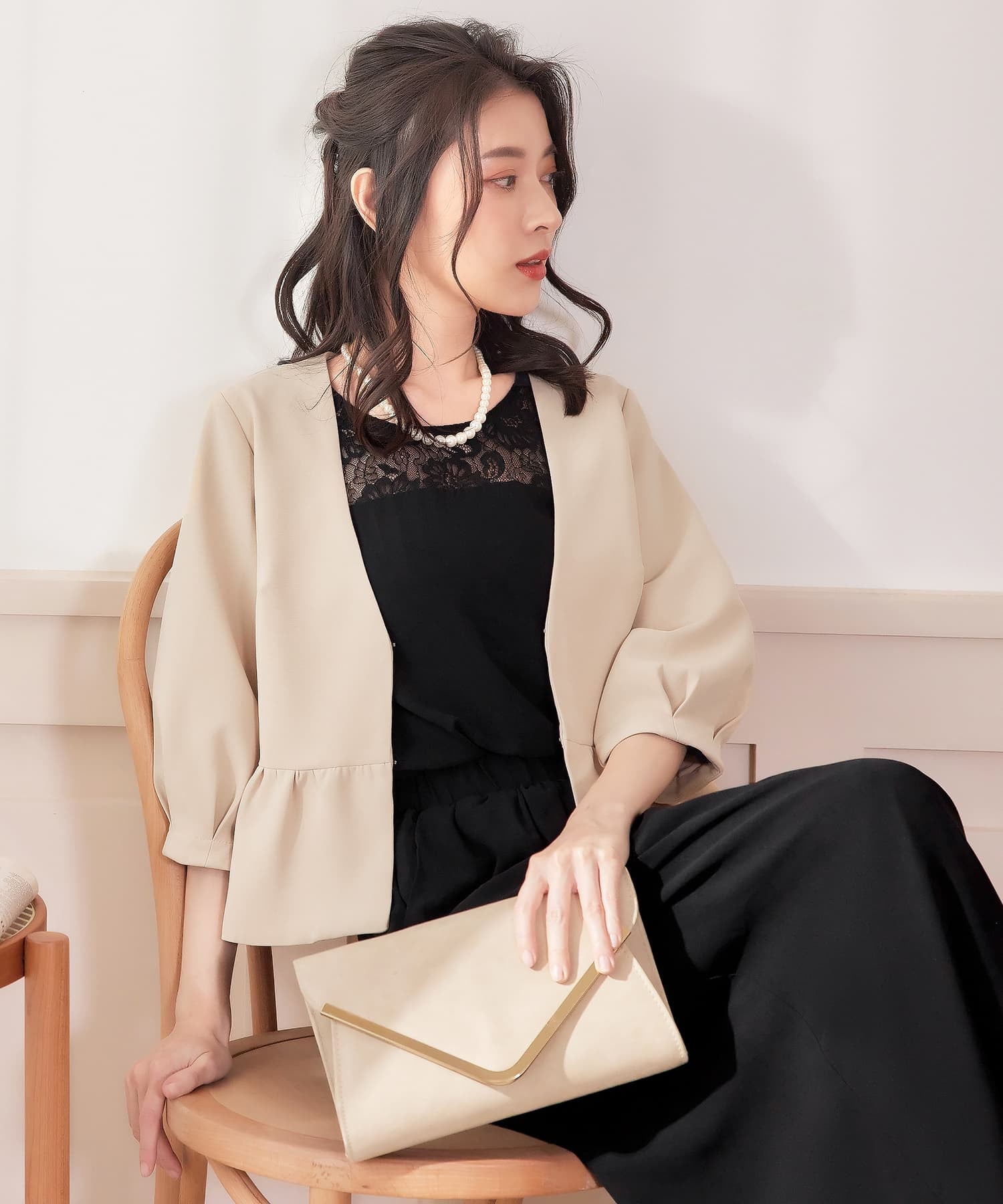 ジャケット ボレロ ショートジャケット ノーカラーcy88550