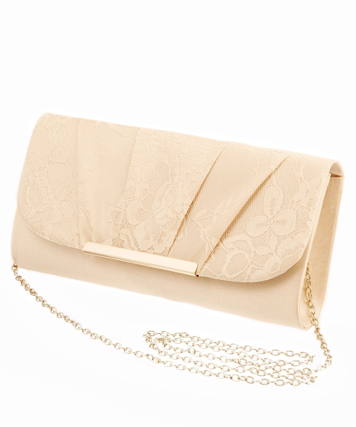 【結婚式・お呼ばれに使えるパーティーバッグ】レース&メタルフレームクラッチバッグcyb5573