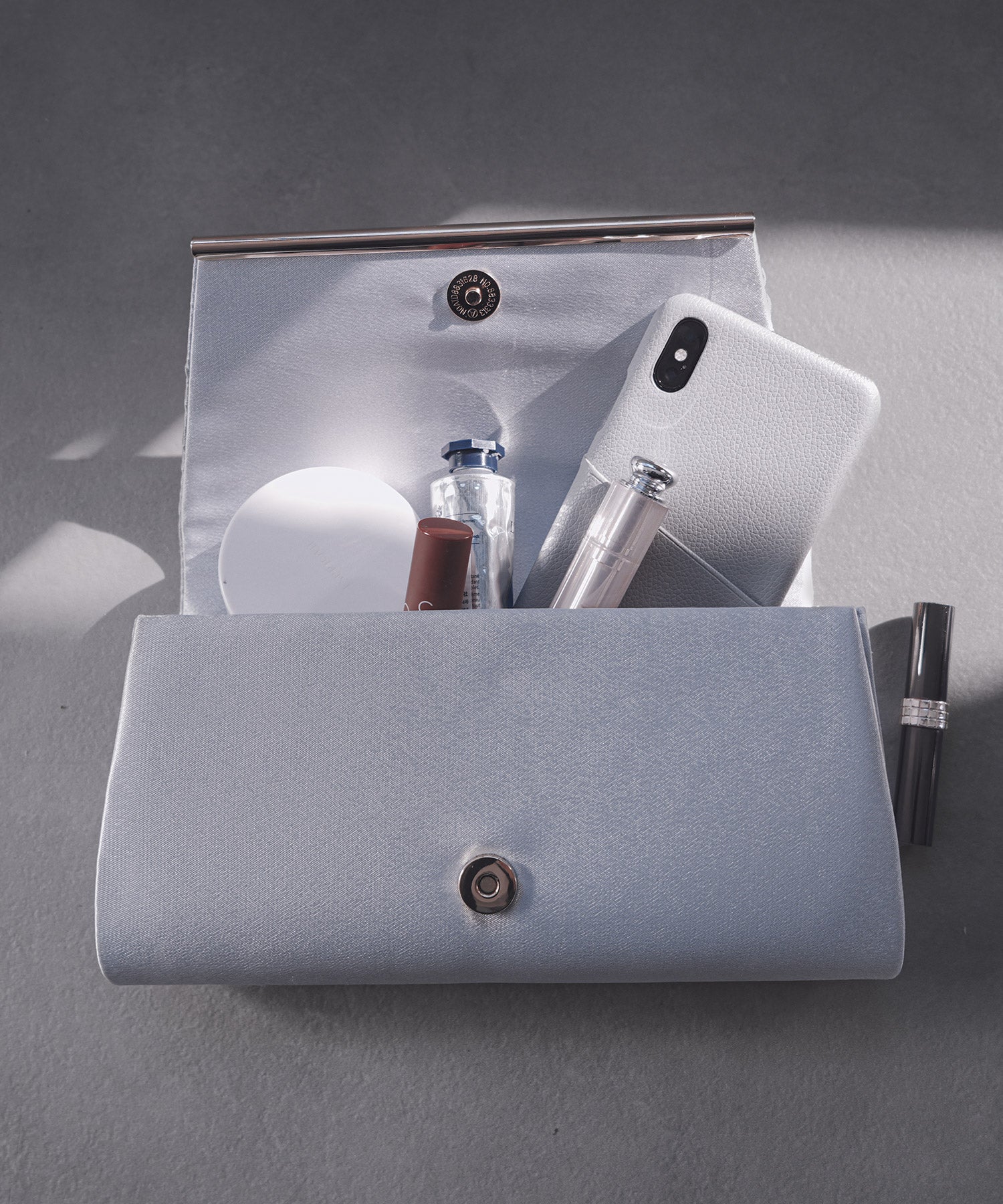 プリーツサテンパーティークラッチバッグcyb5587