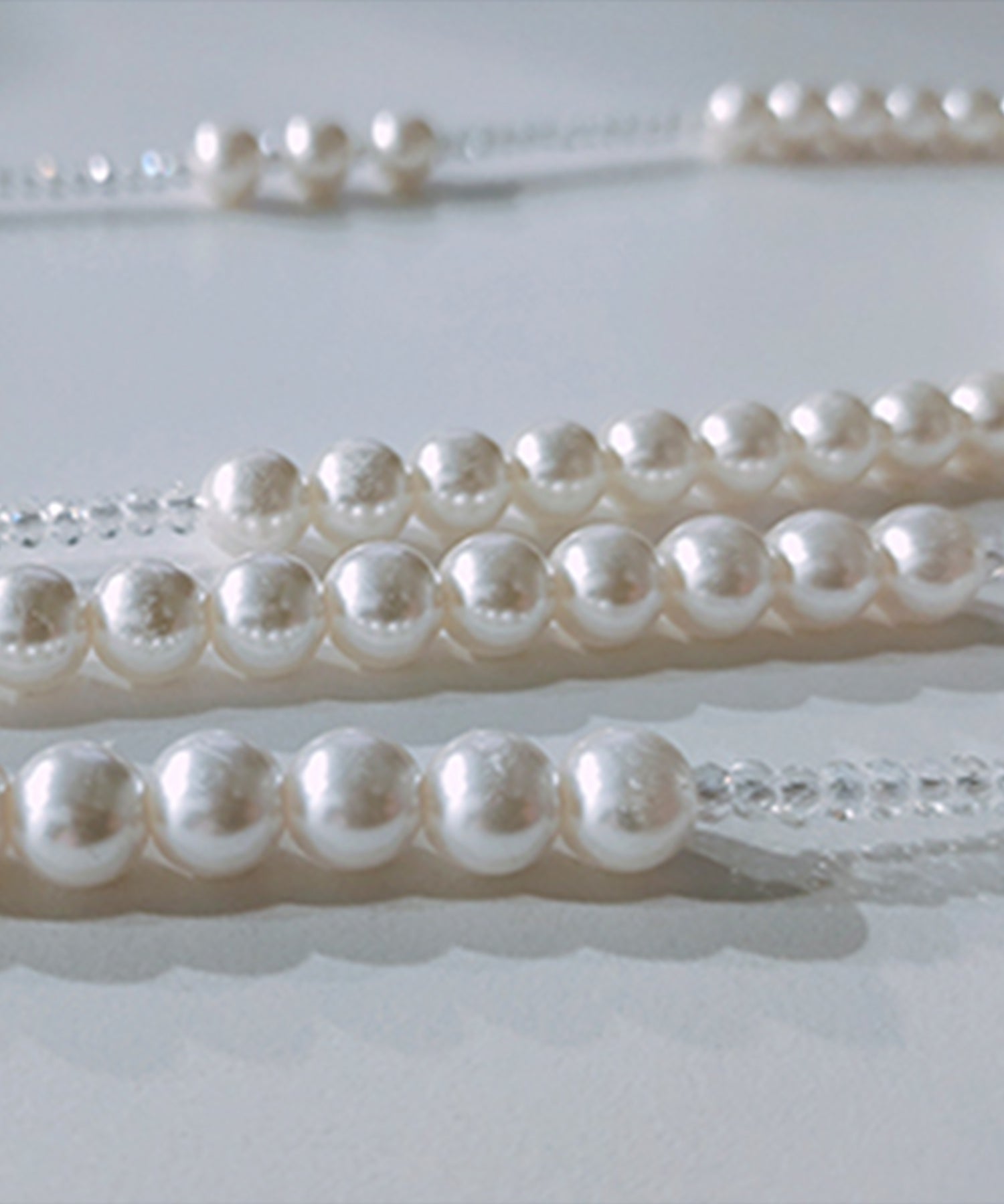 ビーズミックスロングフェイクパールネックレス【結婚式】【セレモニー】【パーティー】cyl030