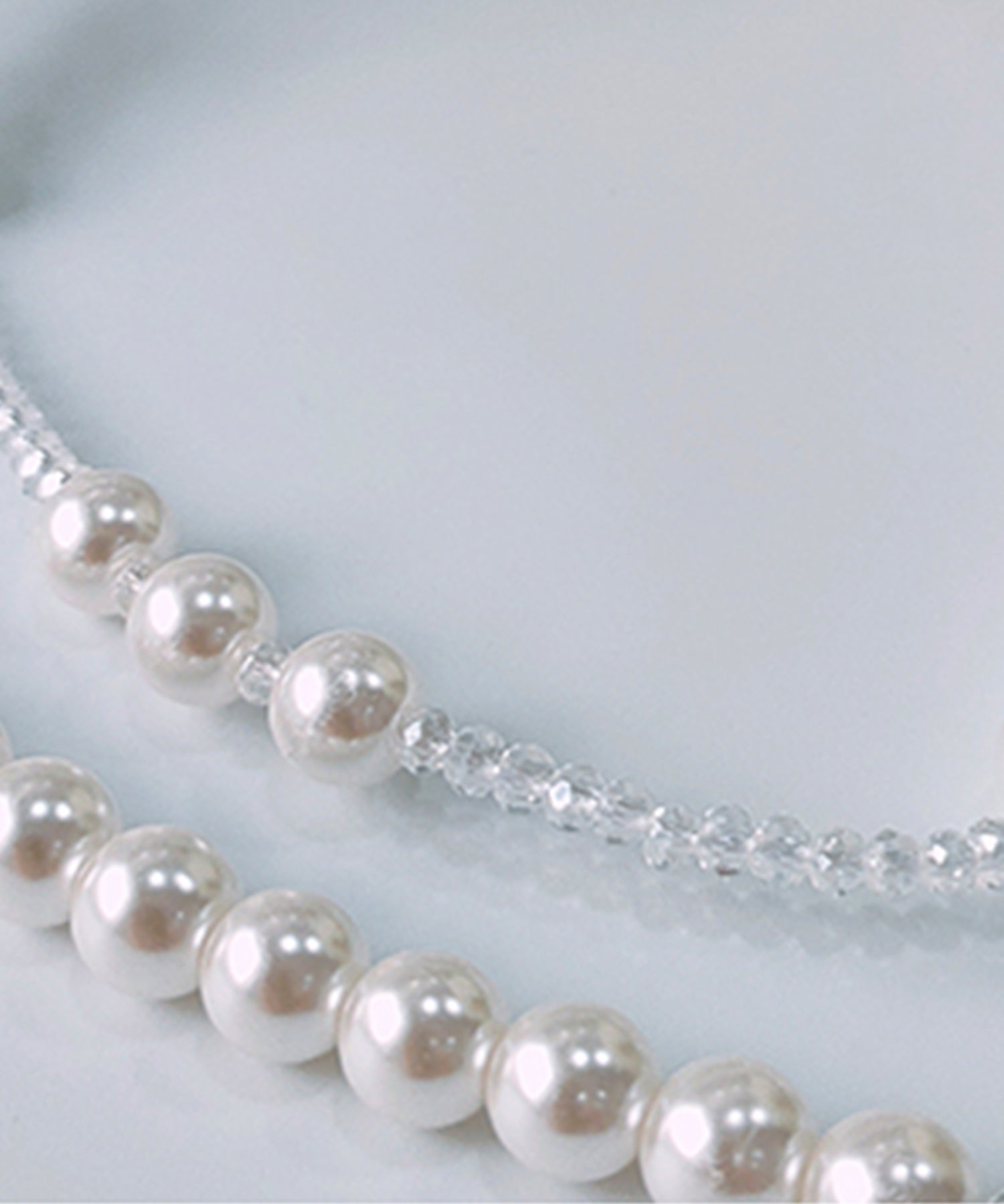 ビーズミックスロングフェイクパールネックレス【結婚式】【セレモニー】【パーティー】cyl030