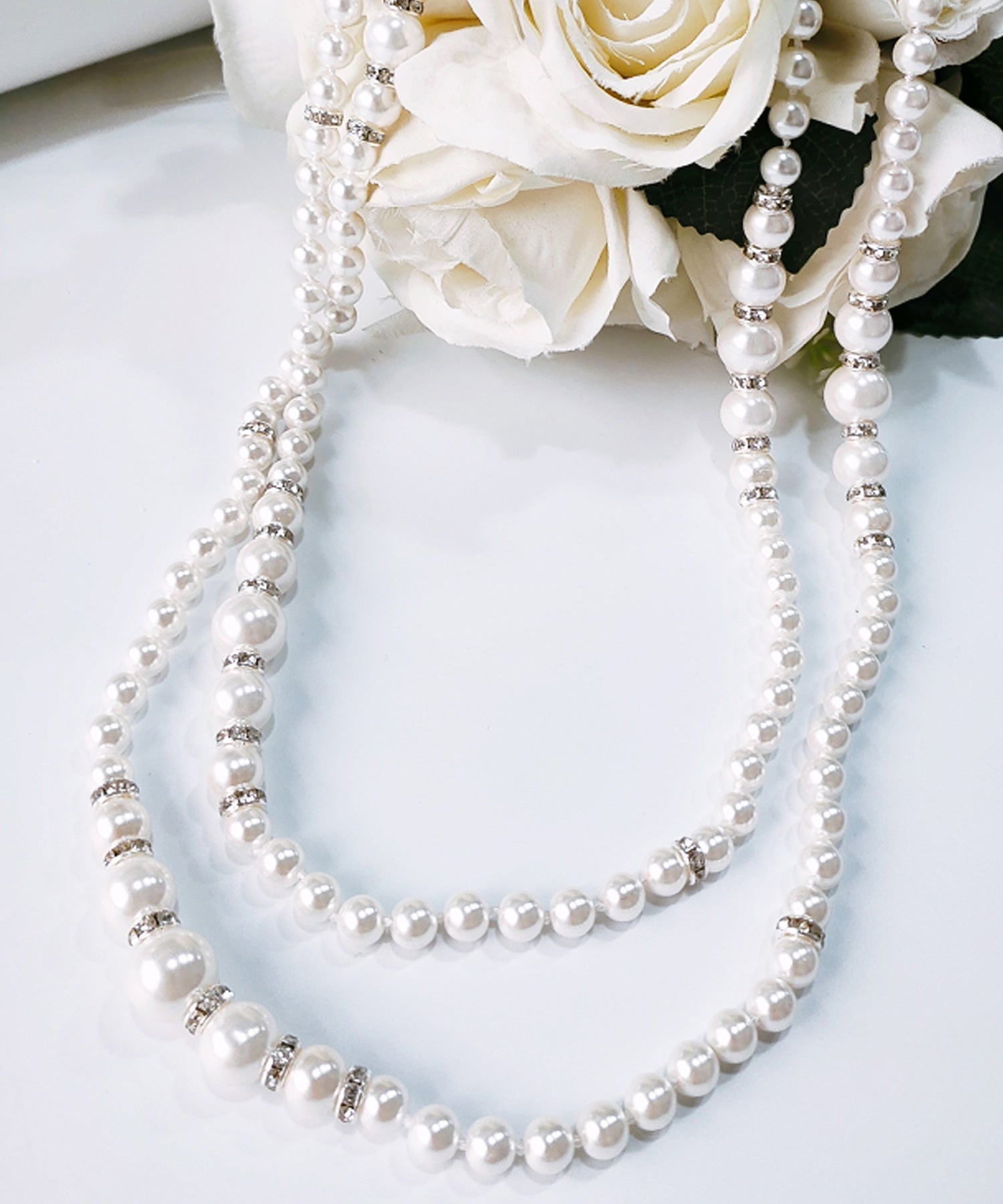 フェイクパールロングネックレスcyl032