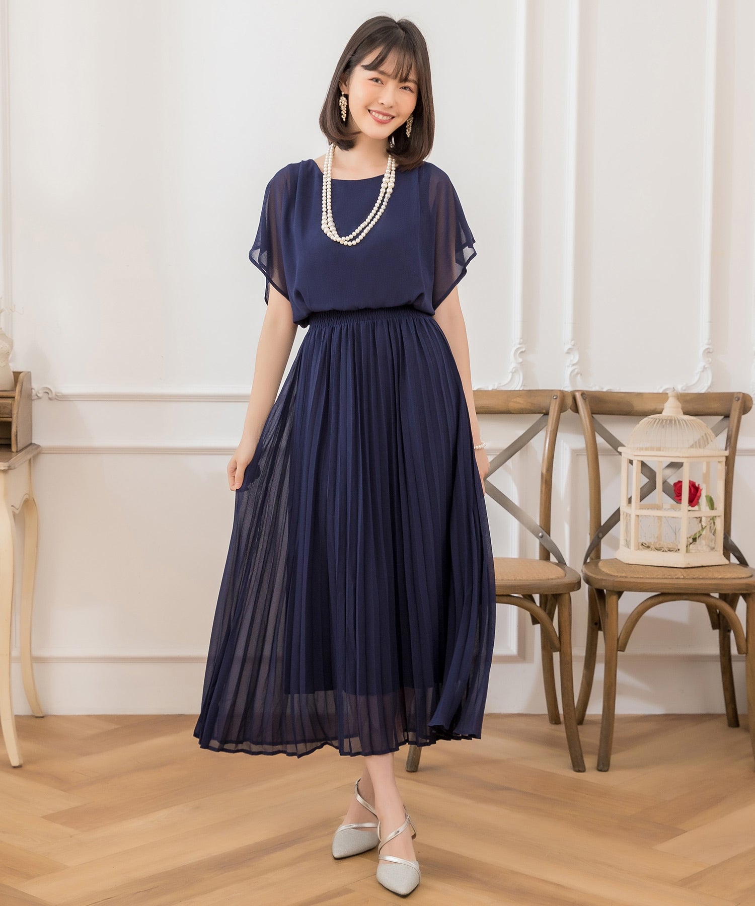 フェイクパールロングネックレスcyl032