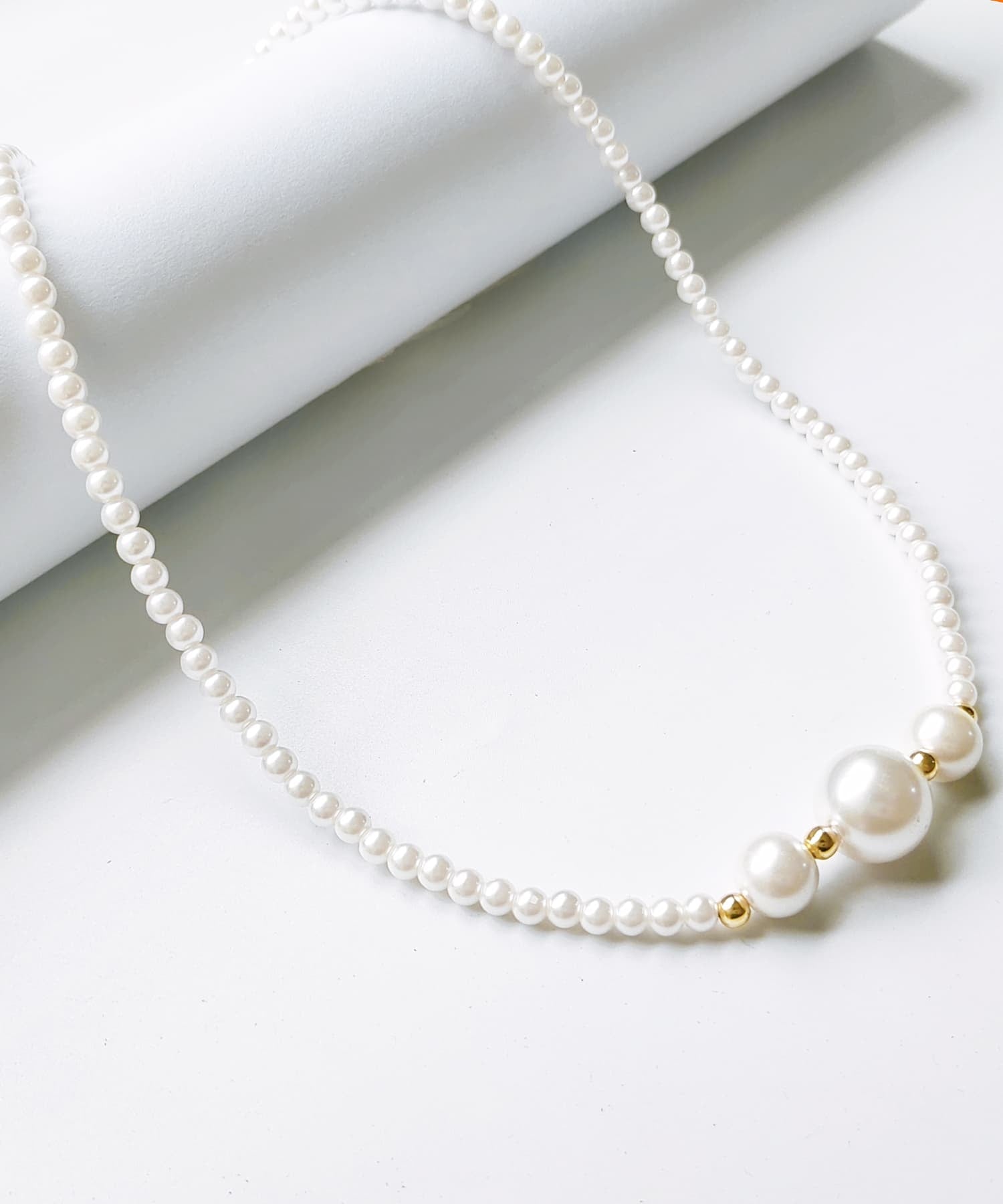 ネックレス フェイクパール 小ぶり フォーマル 結婚式cyl049