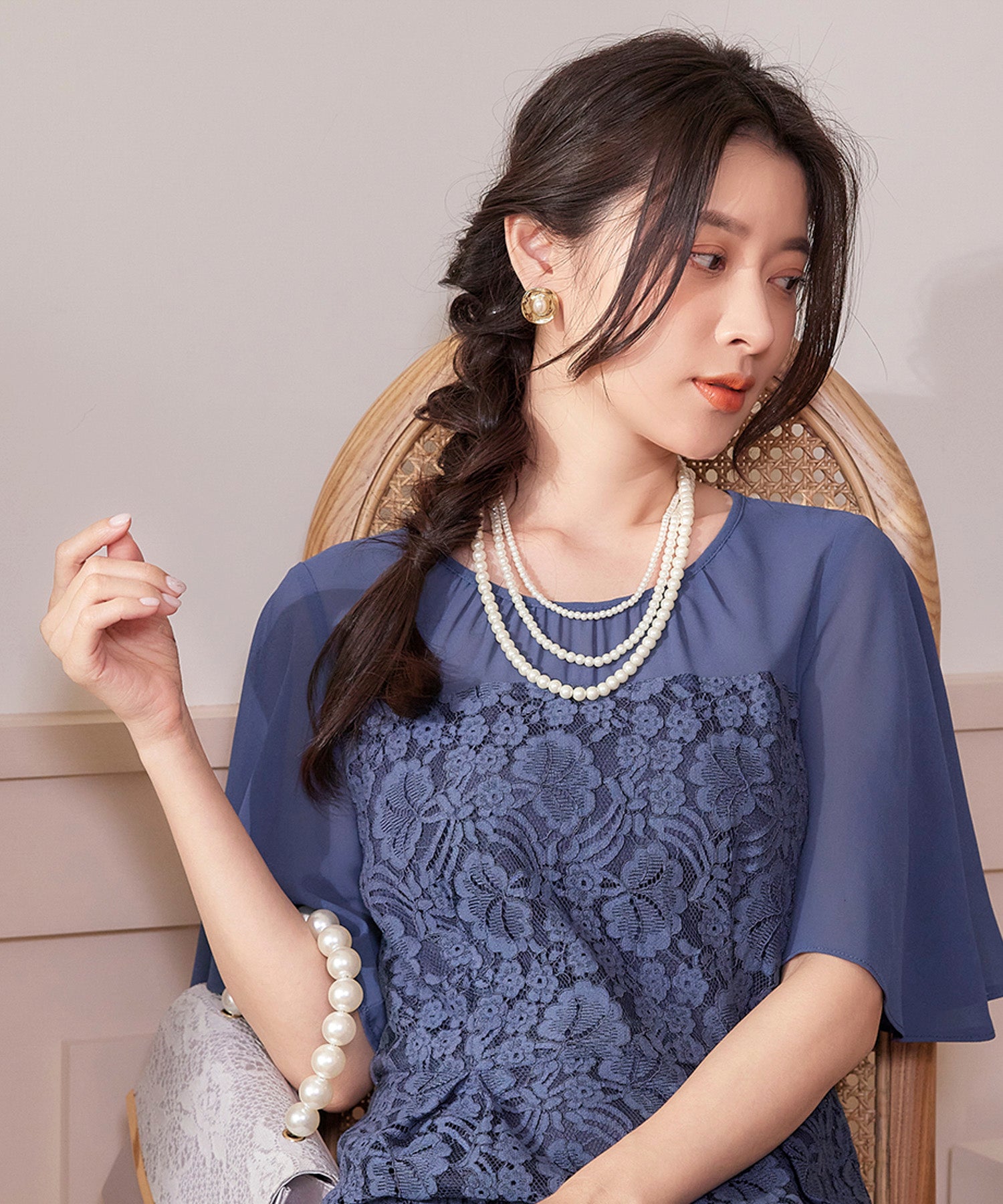 ネックレス パーティーアクセサリー パールネックレスcyl063 ホワイト