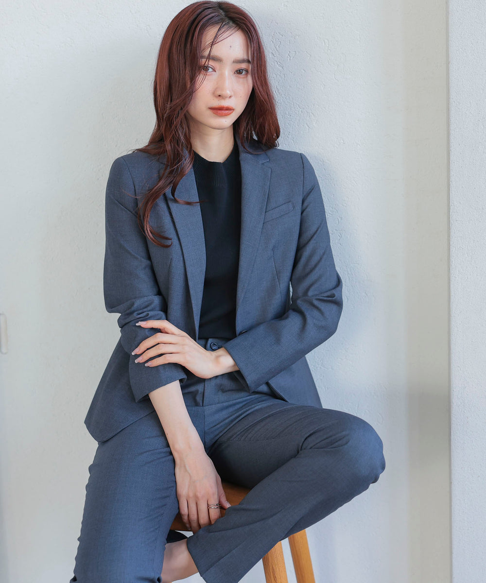 プラステ　グレー パンツスーツ 上下セット DR8990EW001861_fw_thumbM.jpg
