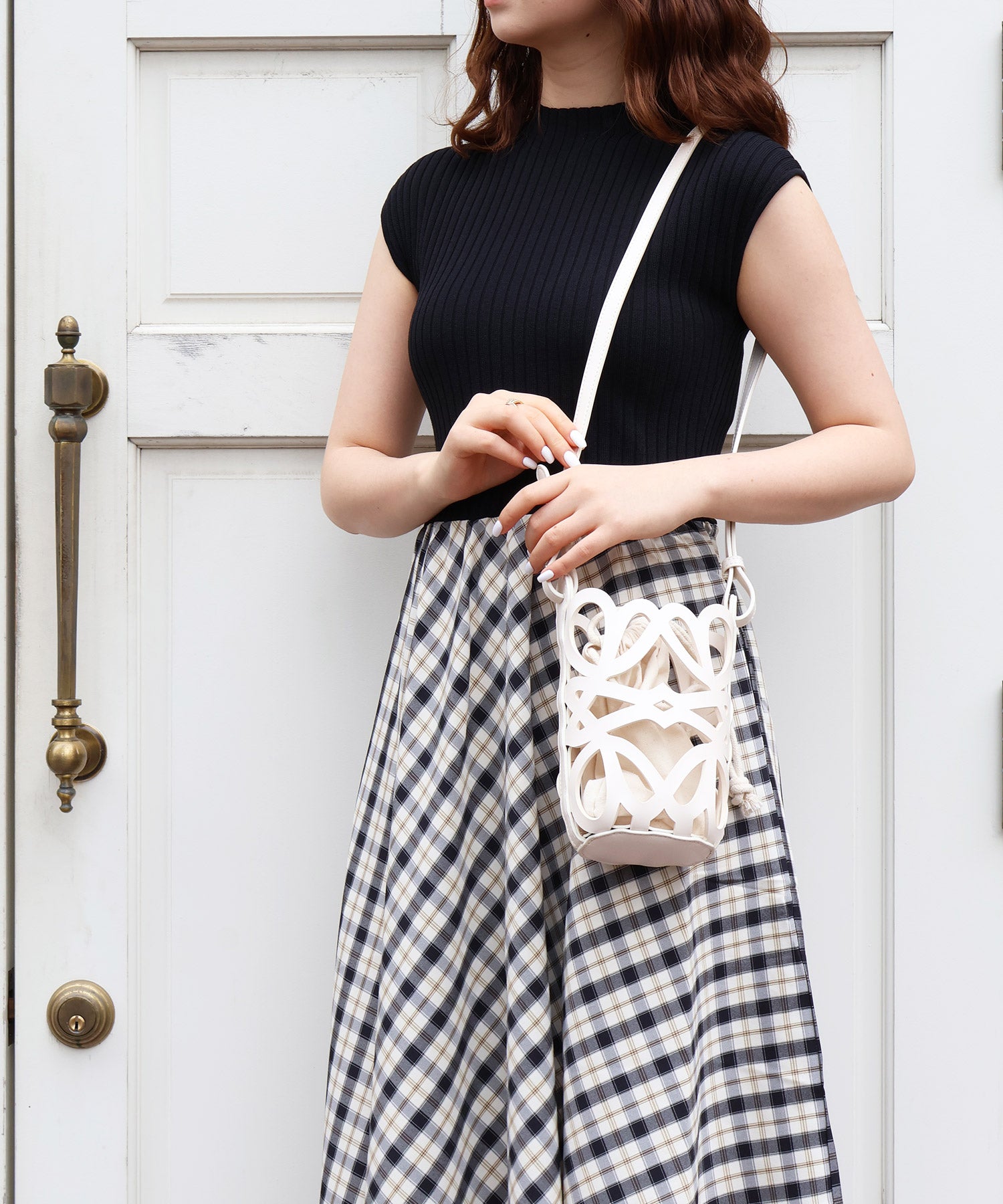 高見えPUレザーミニ巾着バッグdsb0013-101-1