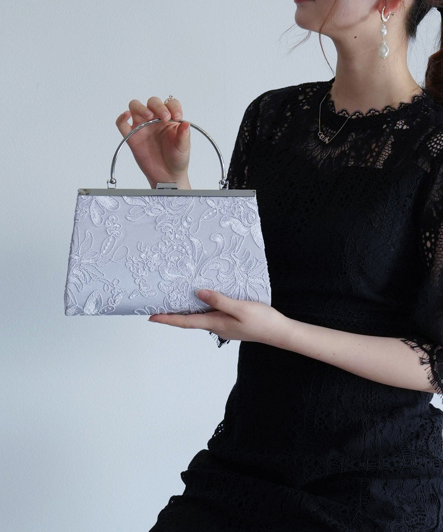レース パーティーバッグ 2WAYdsb0016 シルバー – [公式]DRESS+