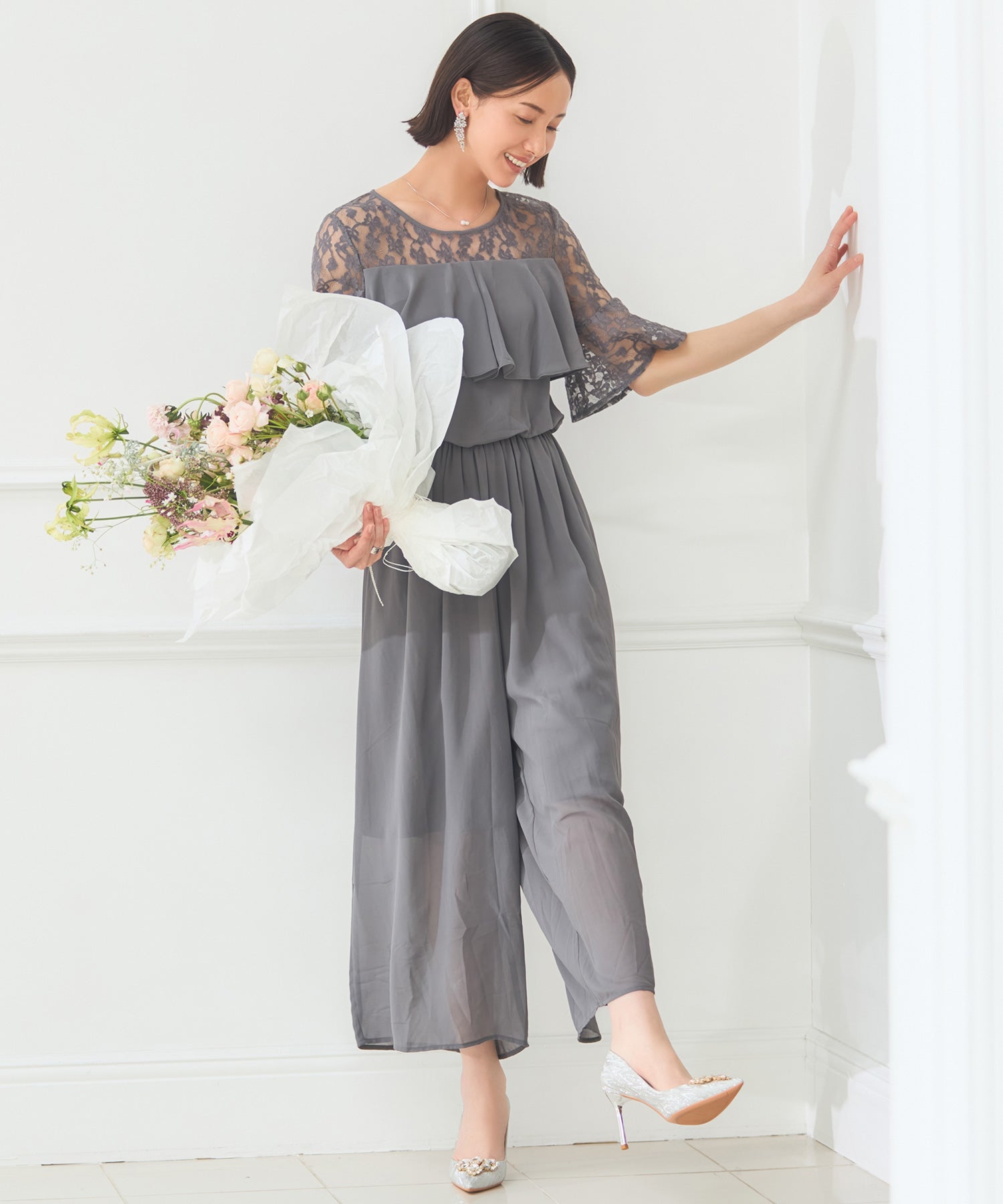 パーティー 結婚式 パンツドレス オールインワンdsh0108