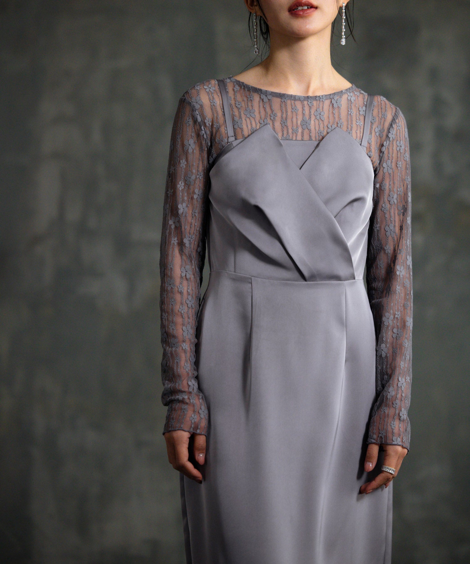 ドレス ワンピース トップス セット 結婚式dsh0129 アッシュ