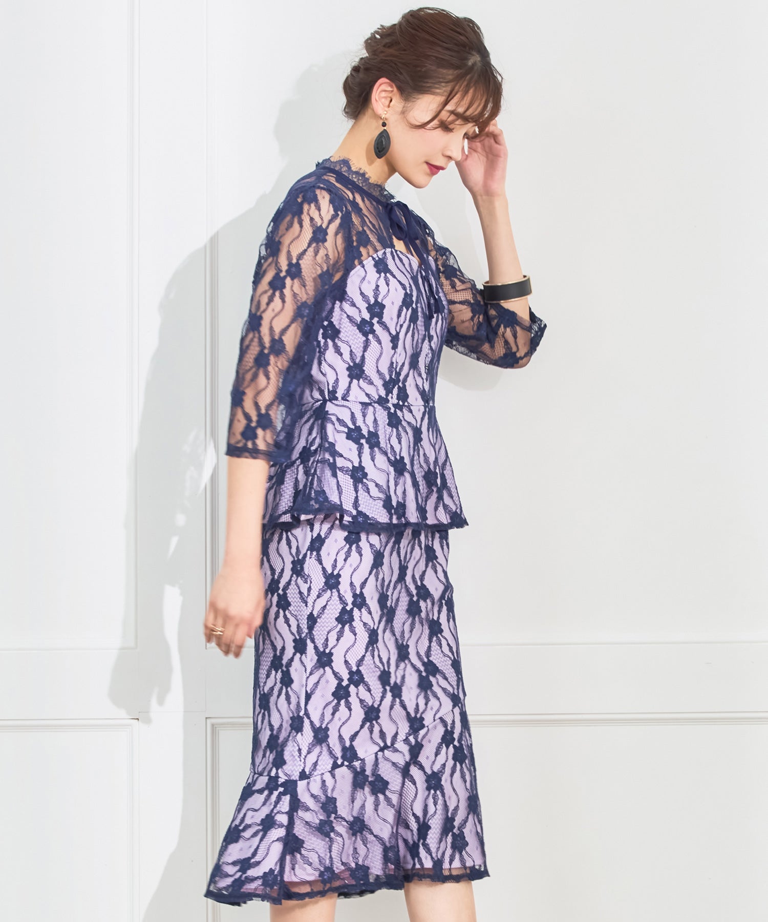 キャバドレス タイトドレス ナイトドレス 総レース 肌見せdsj0042