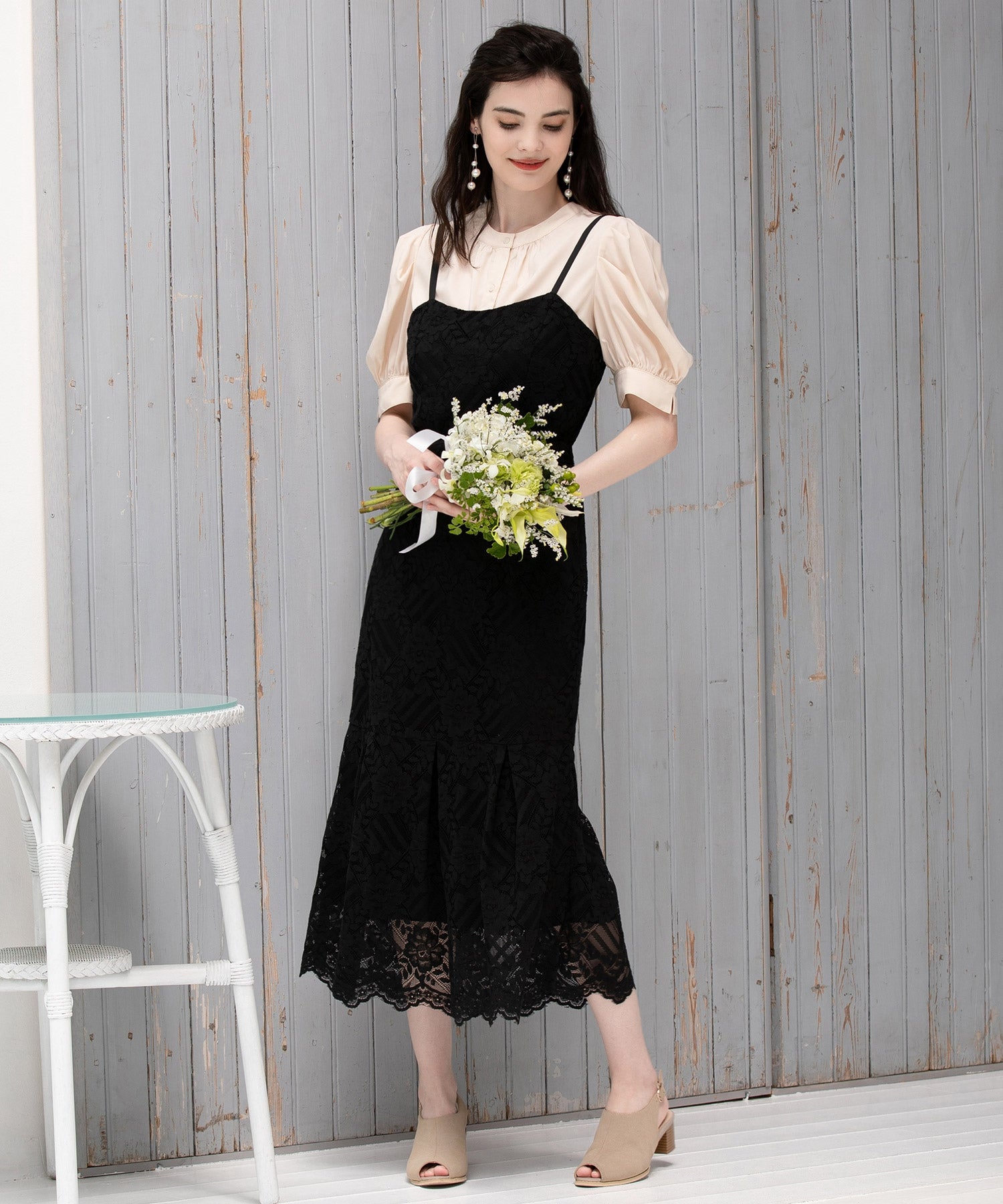 ブラウス ジャンパースカート セット 結婚式 ドレス マーメイドdsj0062