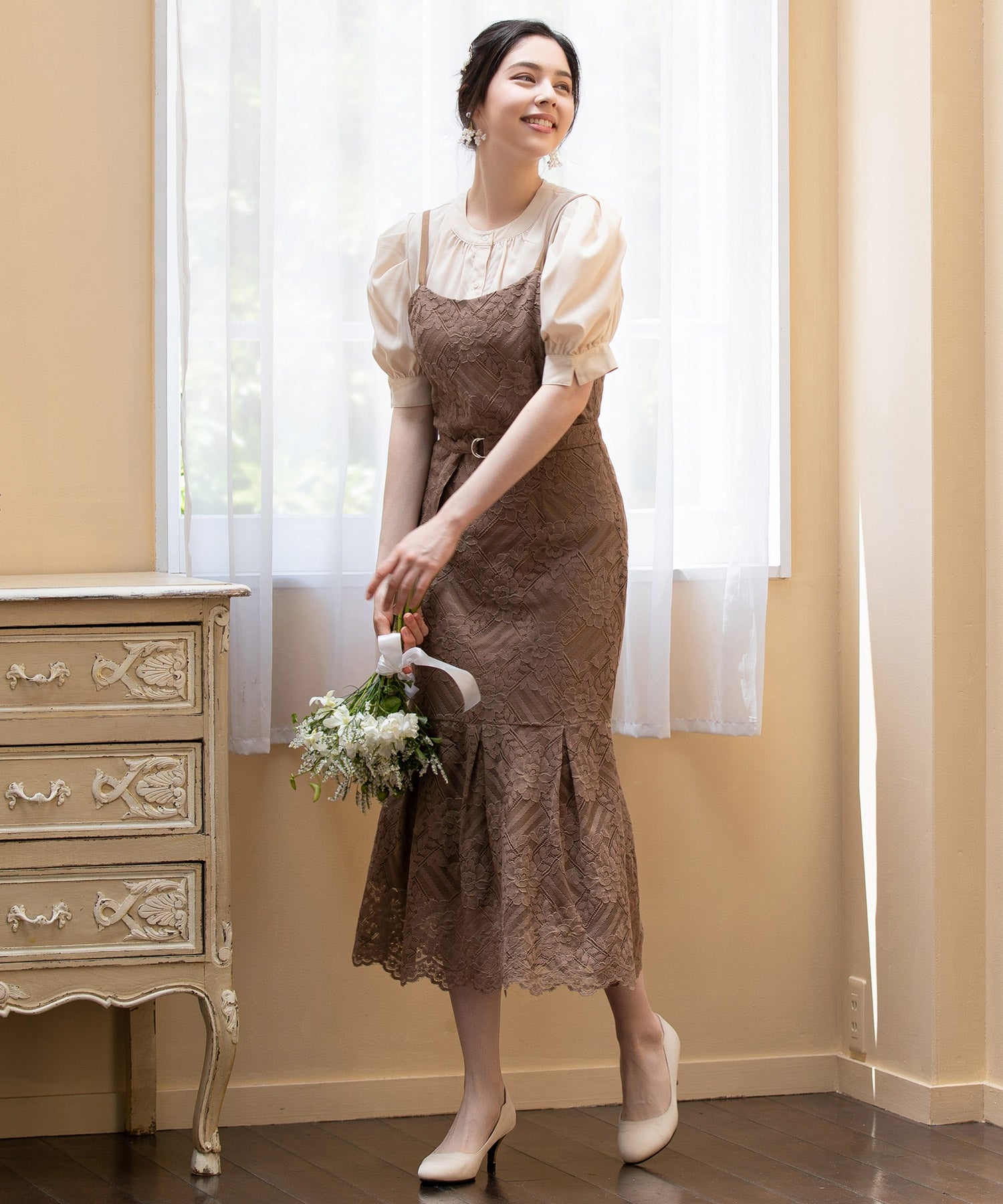 ブラウス ジャンパースカート セット 結婚式 ドレス マーメイドdsj0062