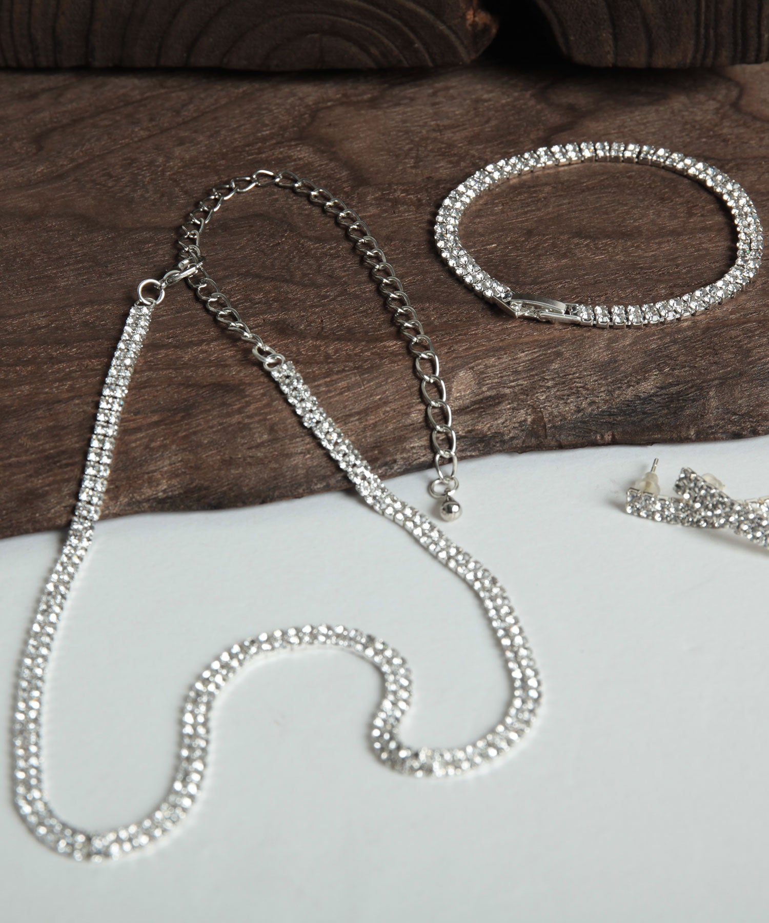 ネックレス ブレスレット ピアス 3点セットdsl0001 シルバー