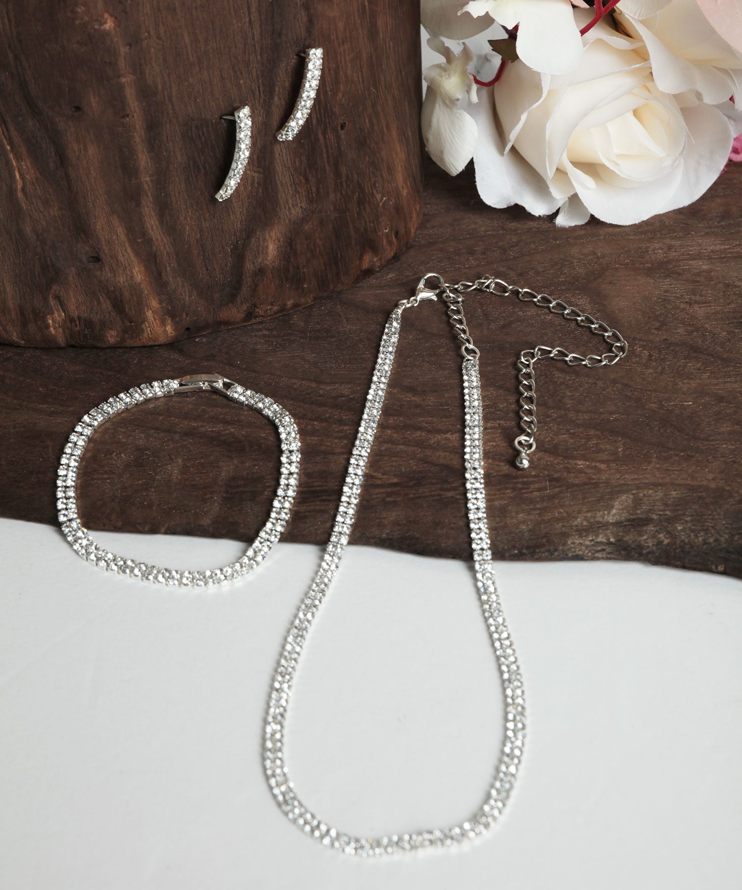 ネックレス ブレスレット ピアス 3点セットdsl0001 シルバー