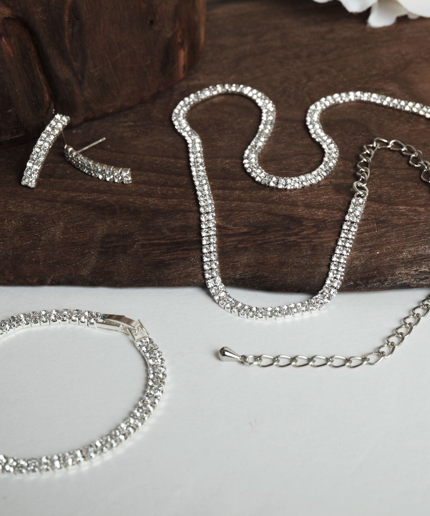 ネックレス ブレスレット ピアス 3点セットdsl0001 シルバー