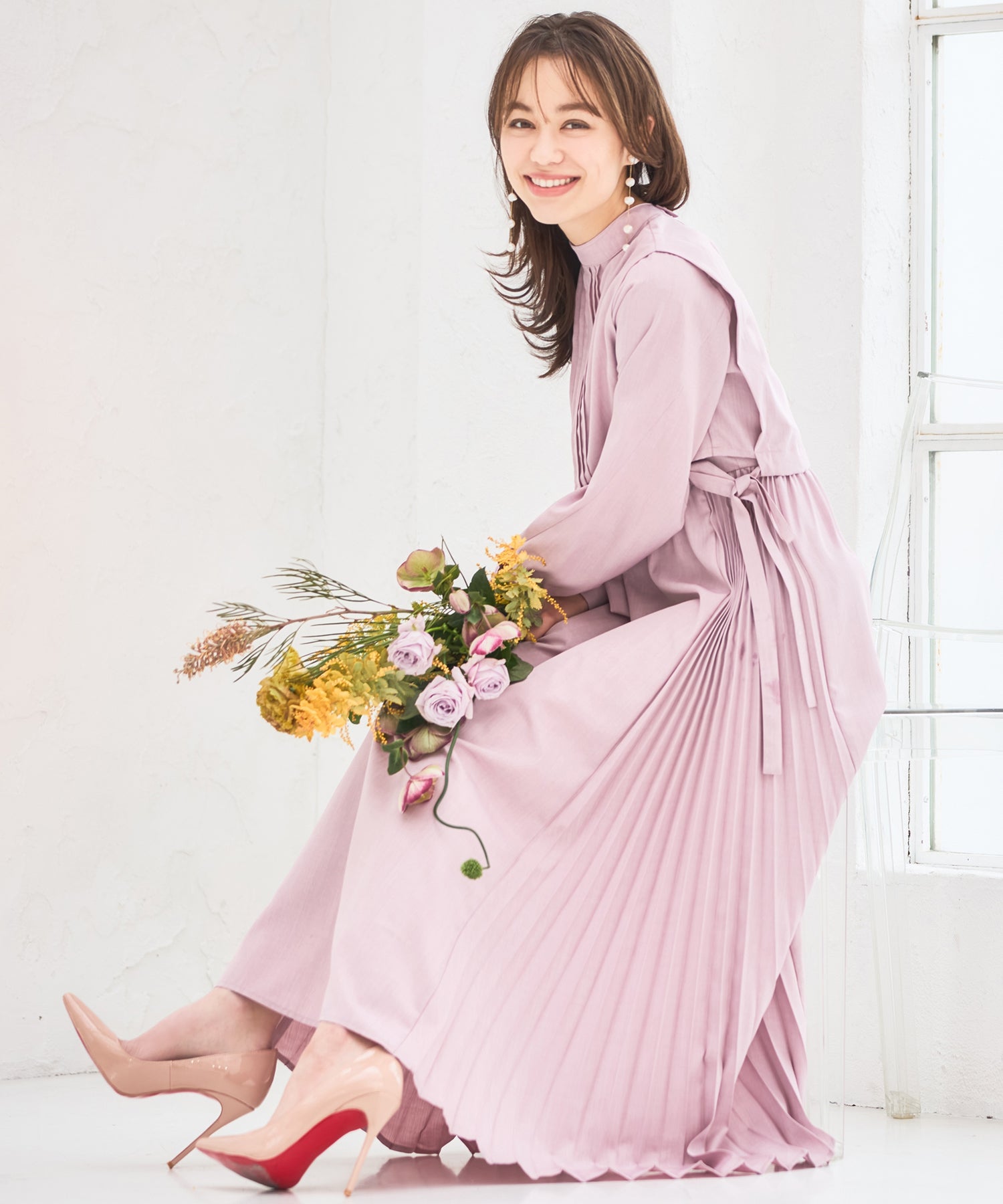 パーティードレス ロング丈 結婚式 セット ワンピース アンサンブルdsn0034