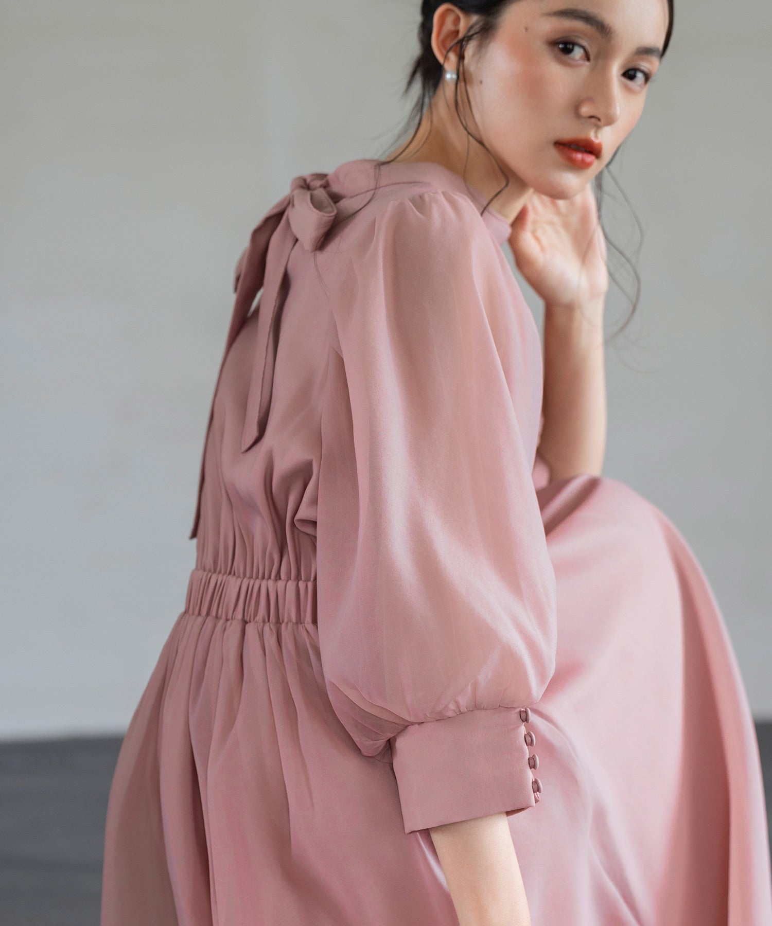 ワンピース オーガンジー 結婚式 フォーマル パーティードレスdsn0046