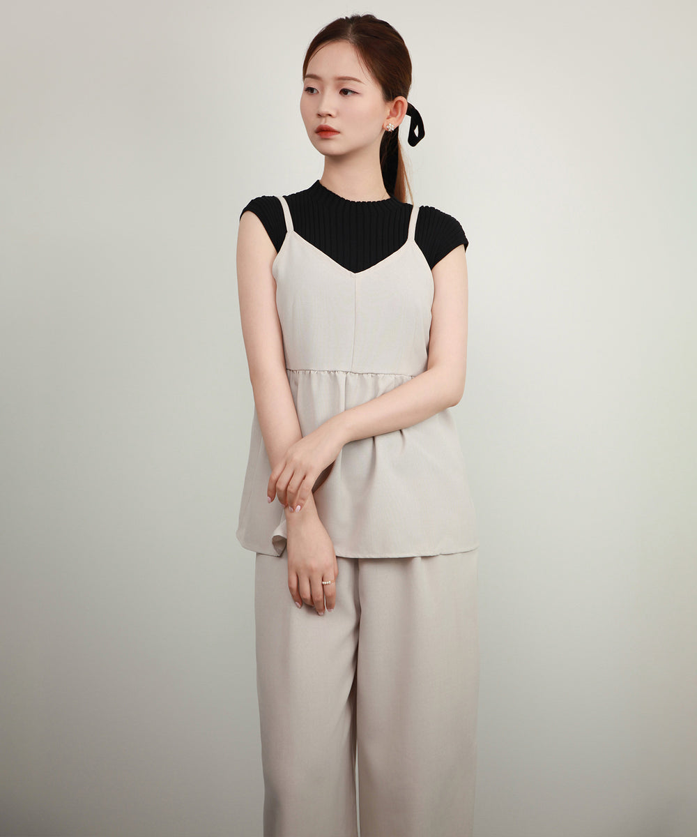 d.i.a. キャミソール アドティエ ad thie カップ付き レース切り替えドット