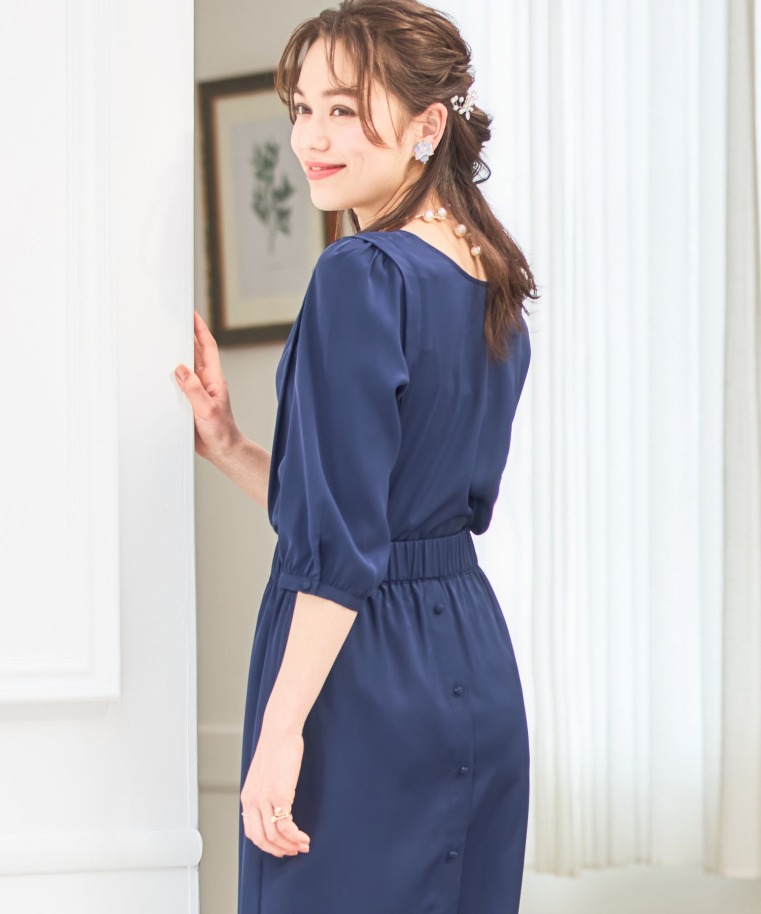 セットアップ 通勤 レディース ブラウス aライン スカート 春夏dsy0030