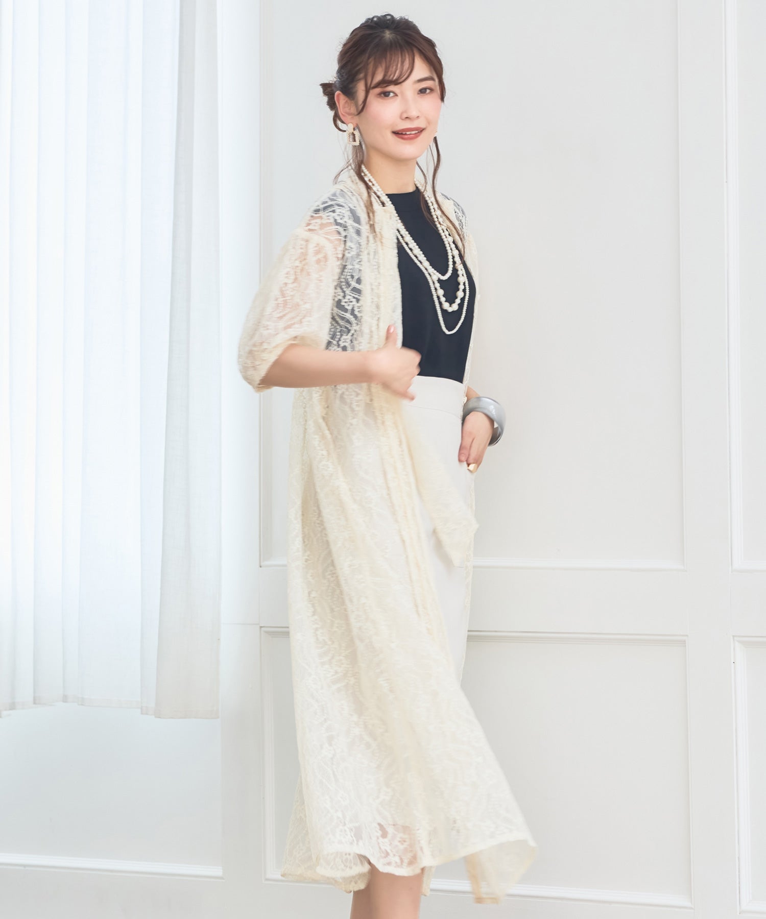 パーティードレス ワンピース 総レース 結婚式 フォーマル 普段使いdsy0040